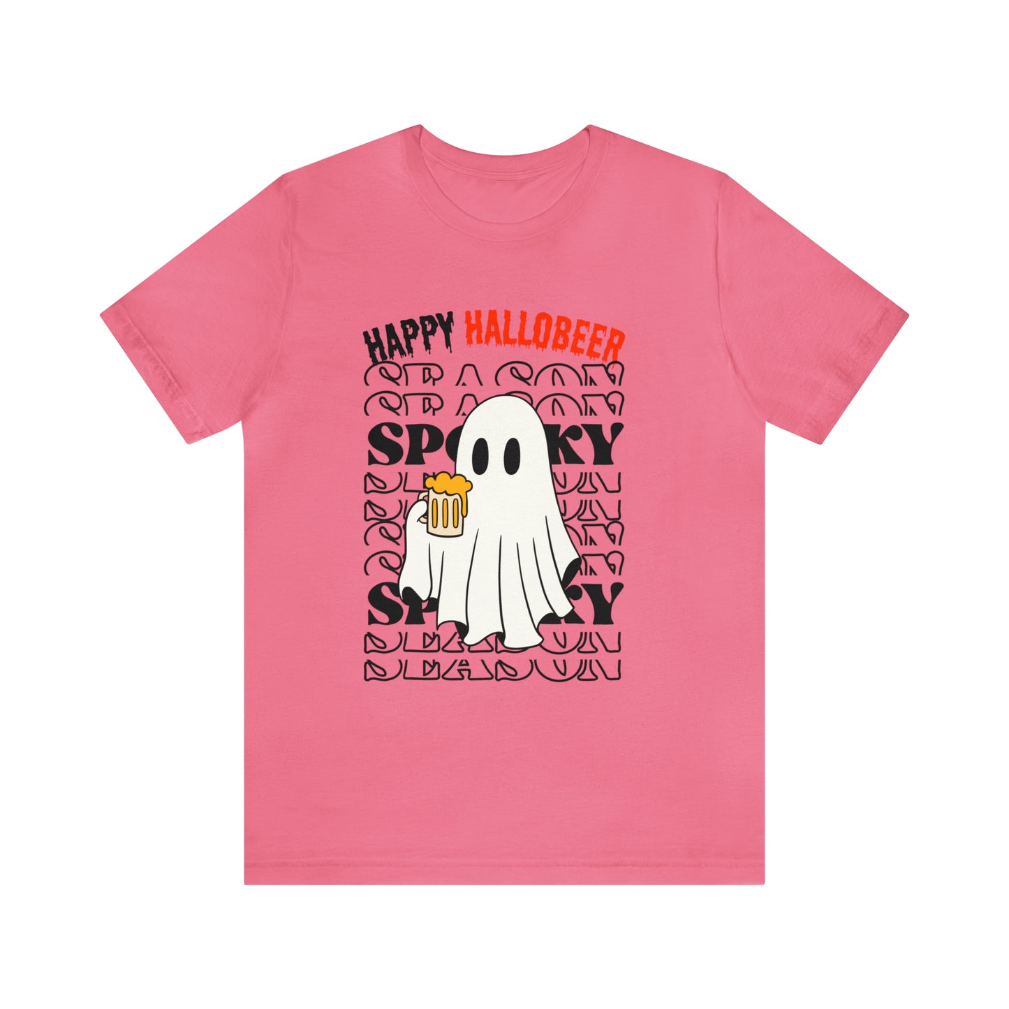 Tee-shirt à manches courtes en jersey unisexe - Halloween - Petit Fantôme - 01