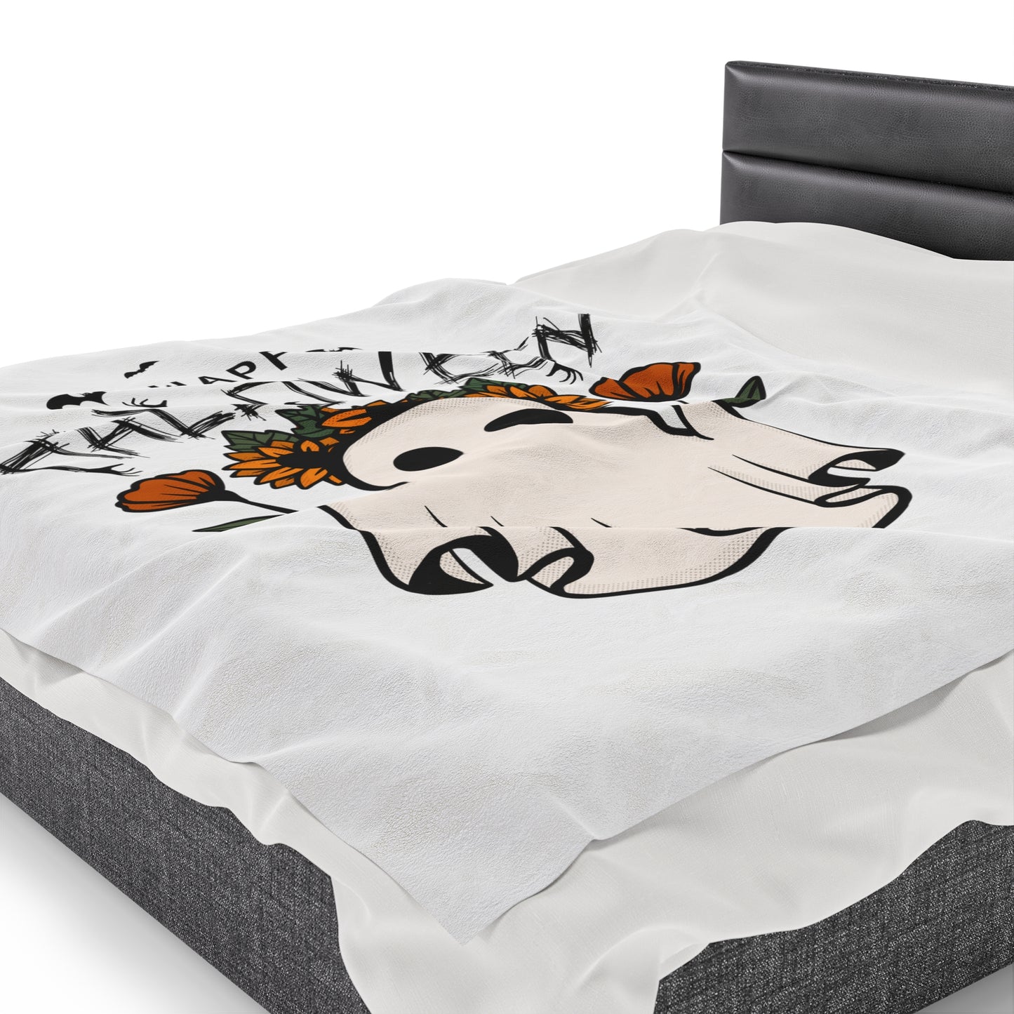Couverture en peluche en velours - Halloween - Petit Fantôme - 03