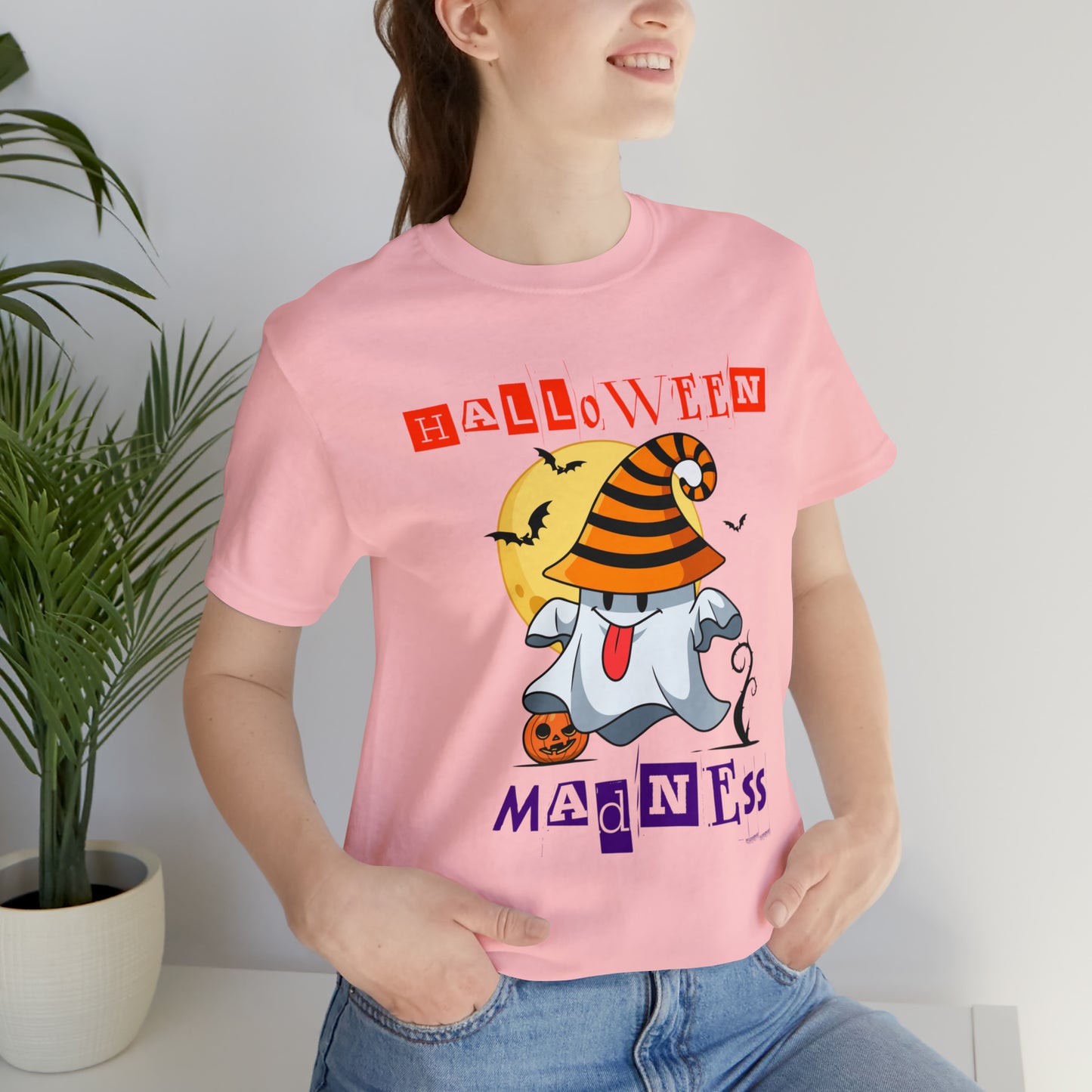 Camiseta de manga corta de jersey unisex - Halloween - Pequeño fantasma - 04