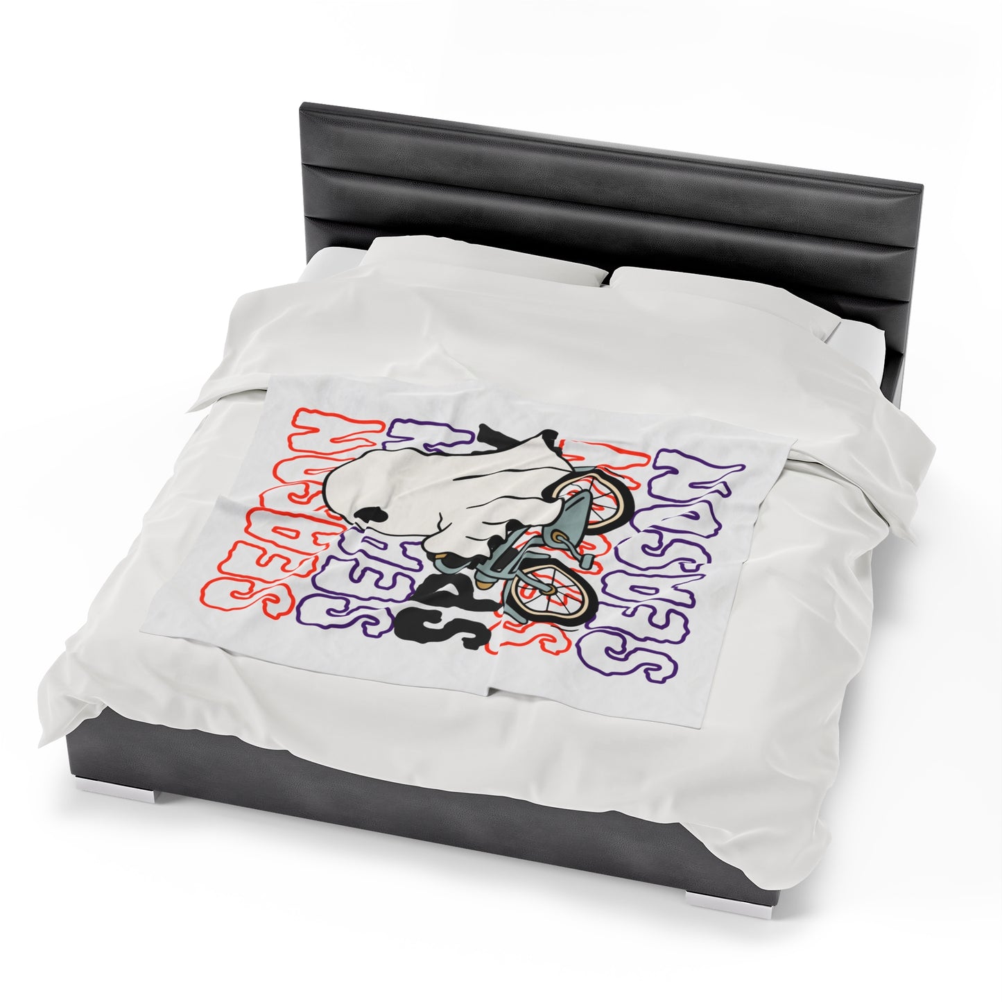 Couverture en Peluche en Velours - Halloween - Petit Fantôme - 18