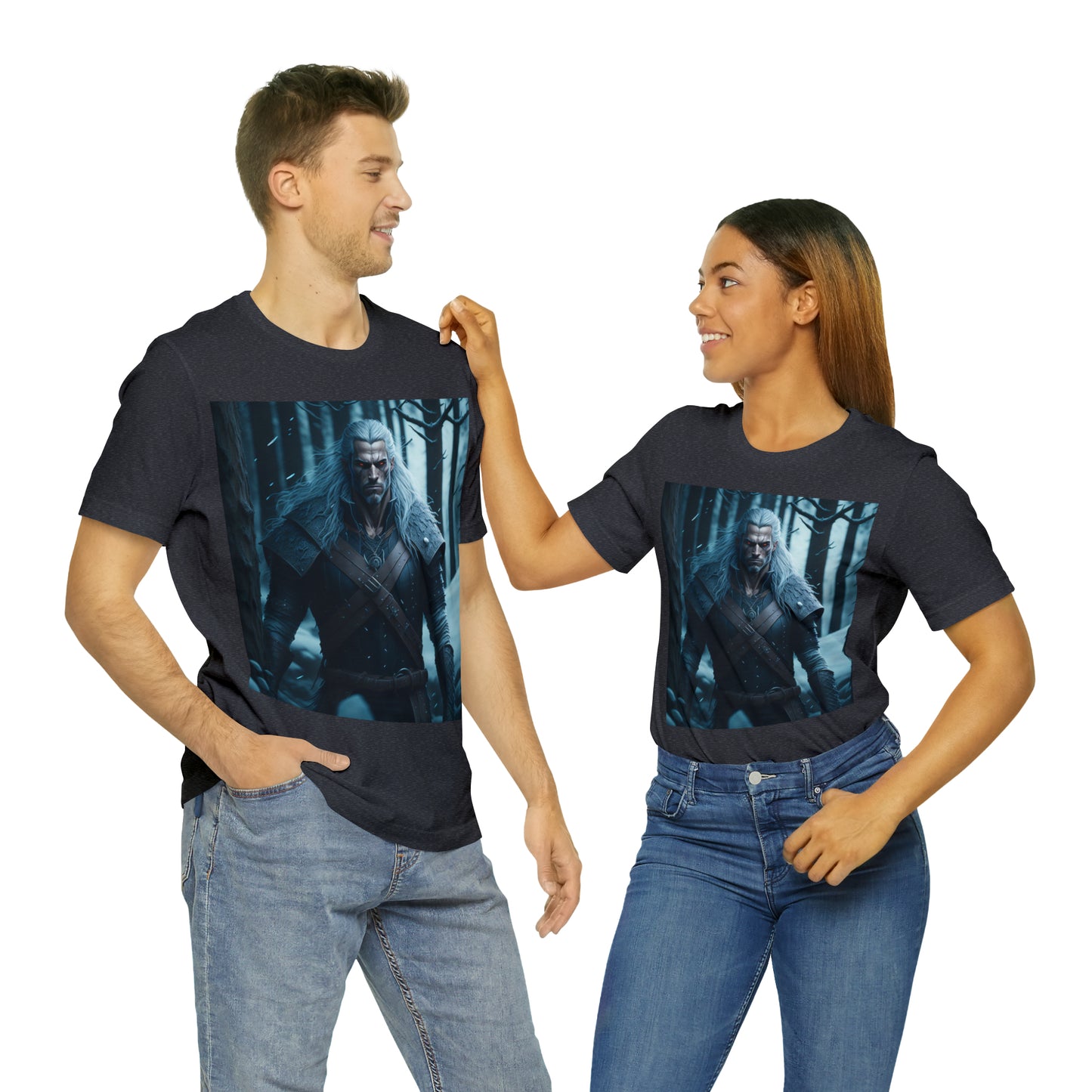 Camiseta de manga corta Unisex Jersey - Halloween Witch man AI - 01