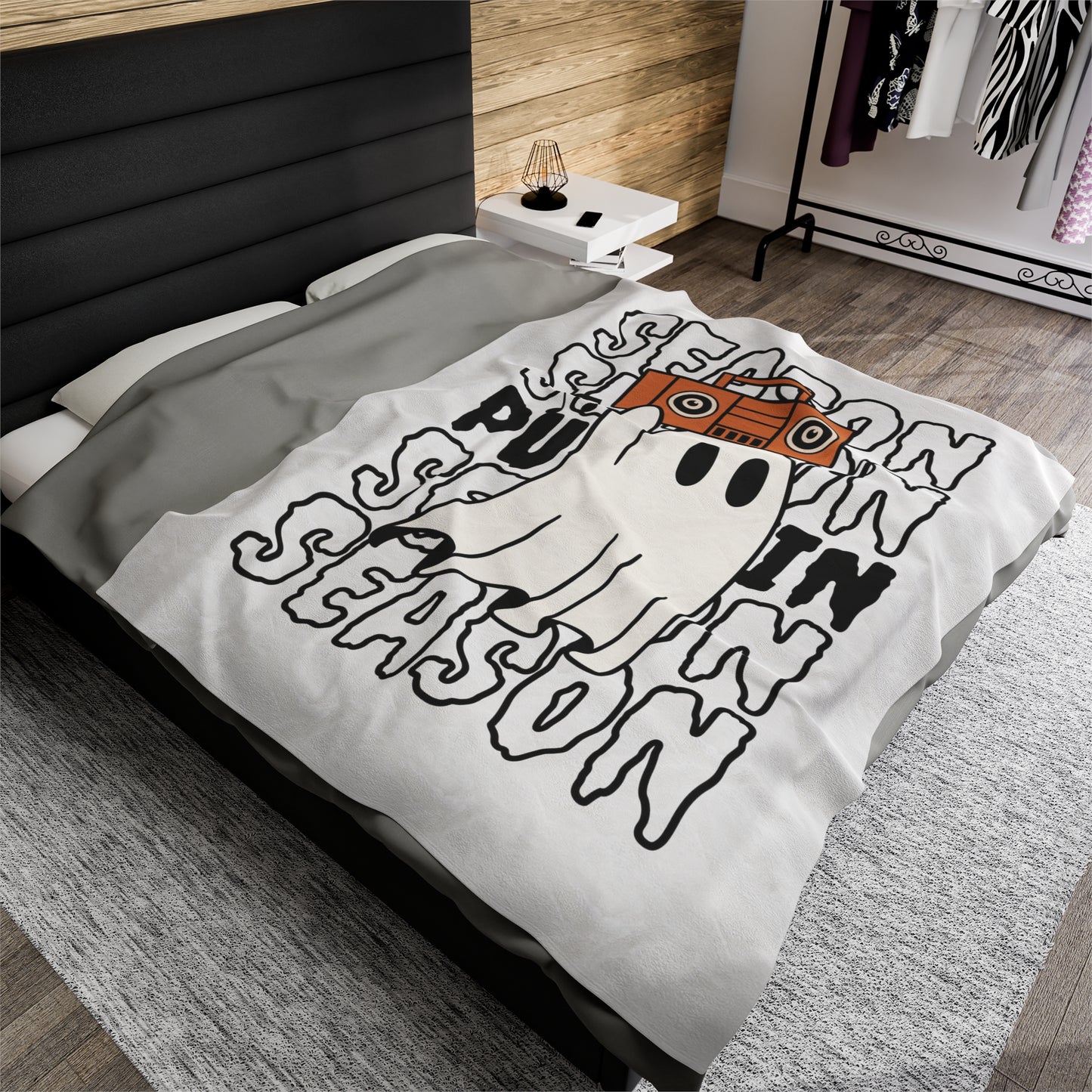 Couverture Peluche Velours - Halloween - Petit Fantôme - 15