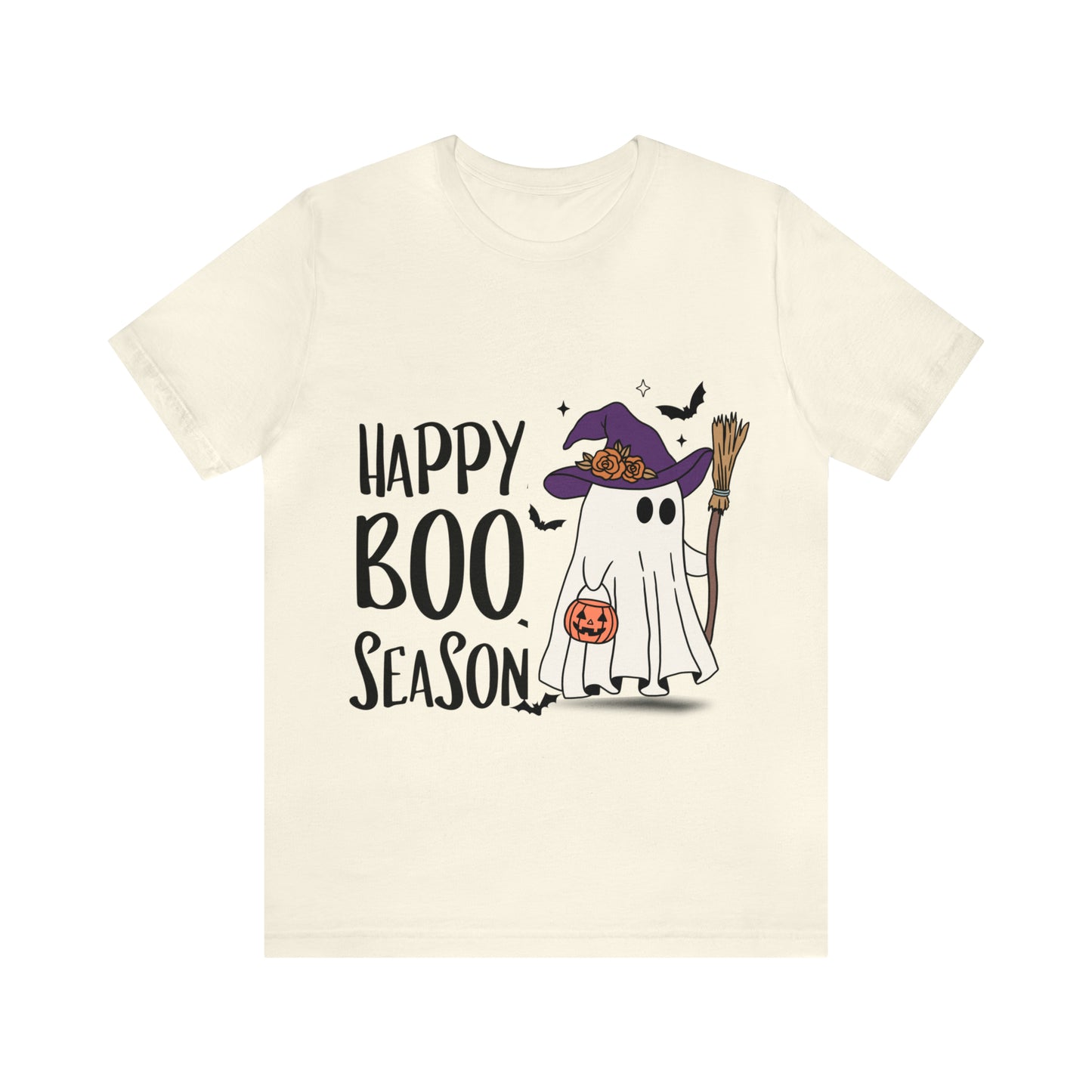 Tee-shirt à manches courtes en jersey unisexe - Halloween - Petit Fantôme - 21