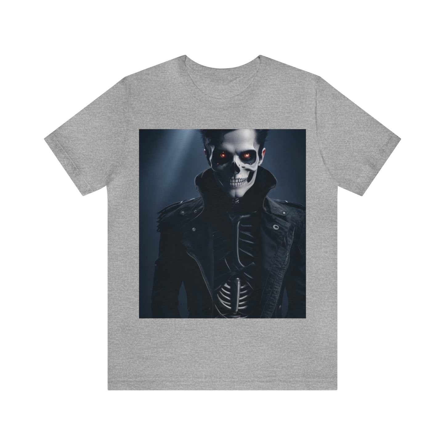 Unisex Jersey Short Sleeve Tee - Halloween Skeleton man AI - 02