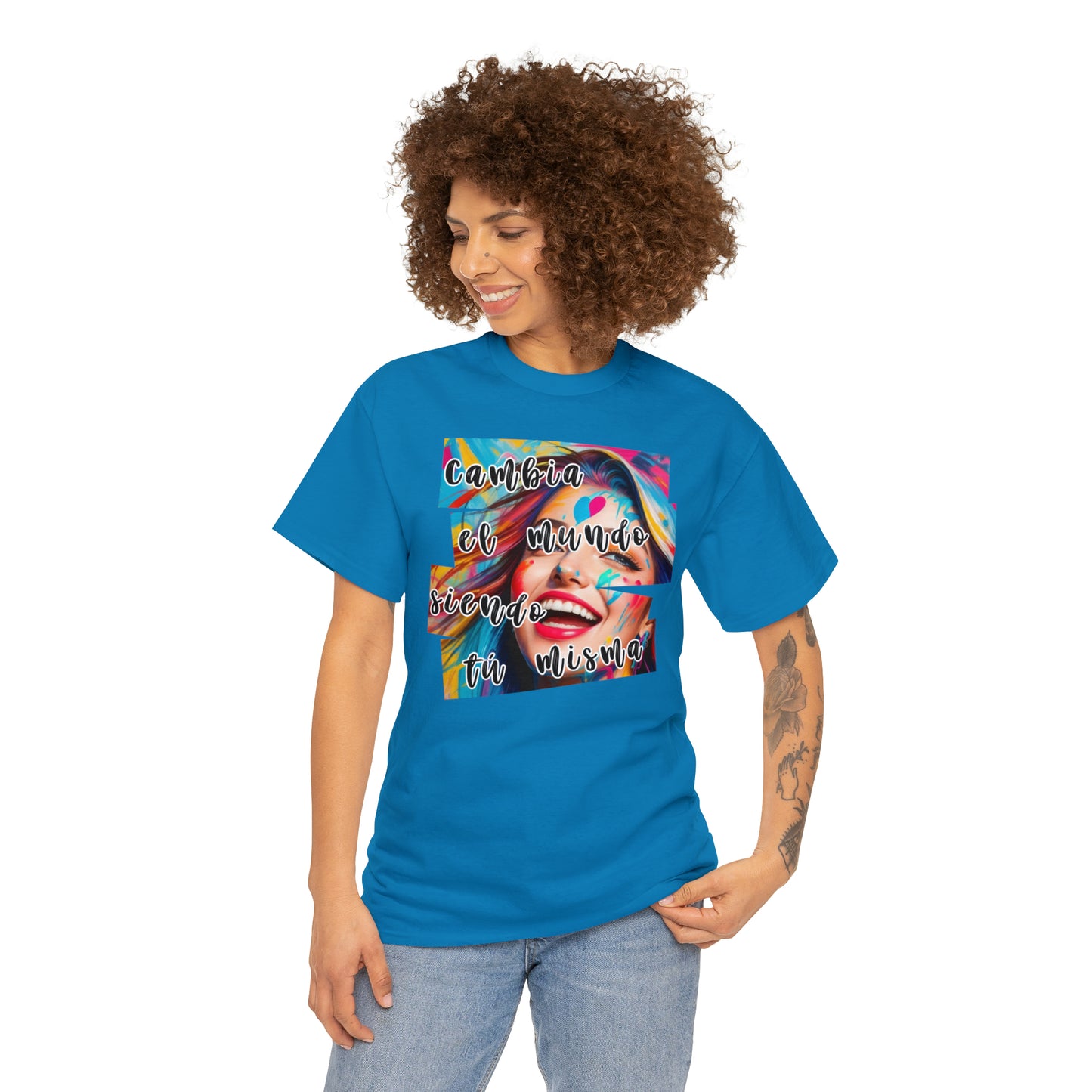 Camiseta unisex de algodón pesado - Amor y libertad - 01