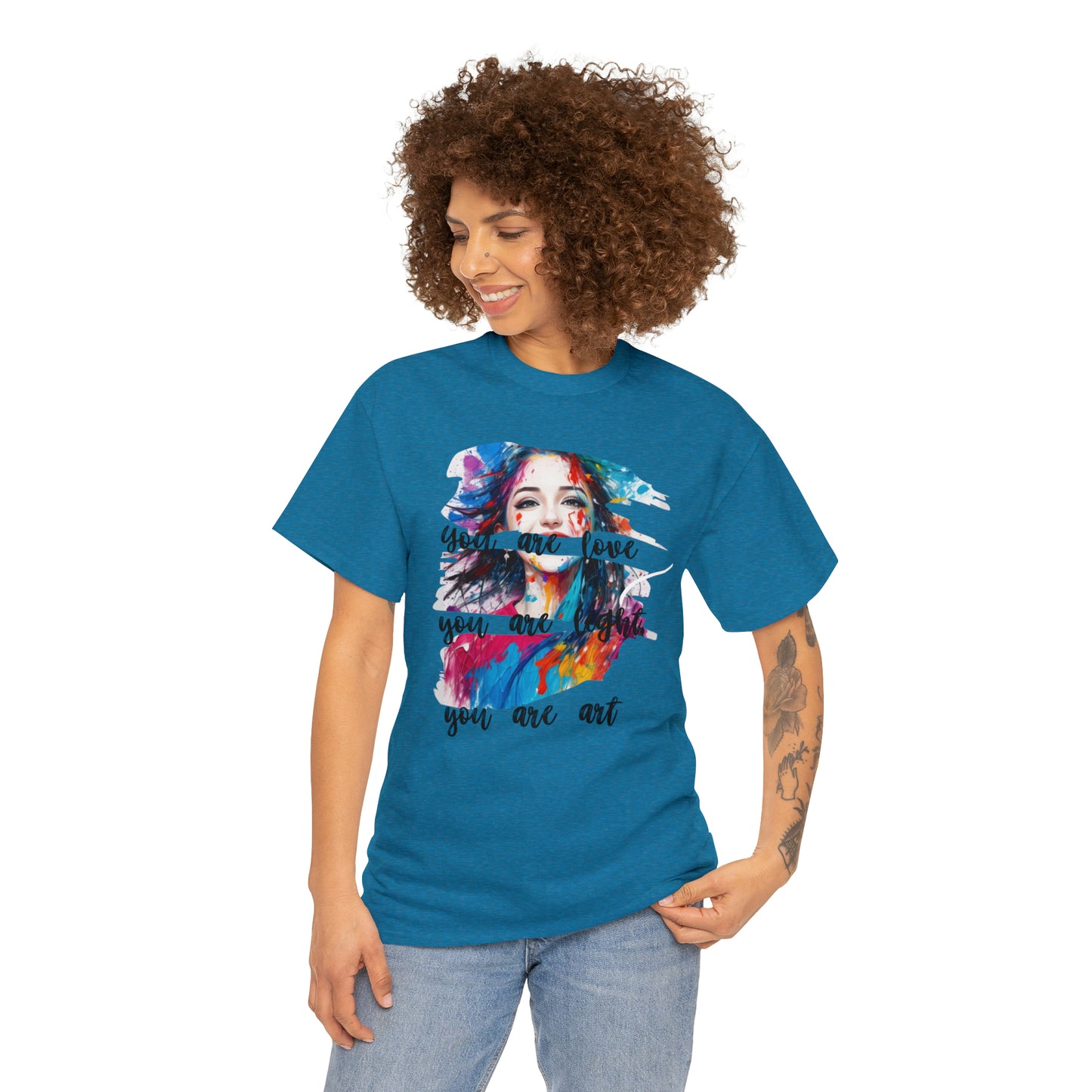 Camiseta unisex de algodón pesado - Amor y libertad - 03
