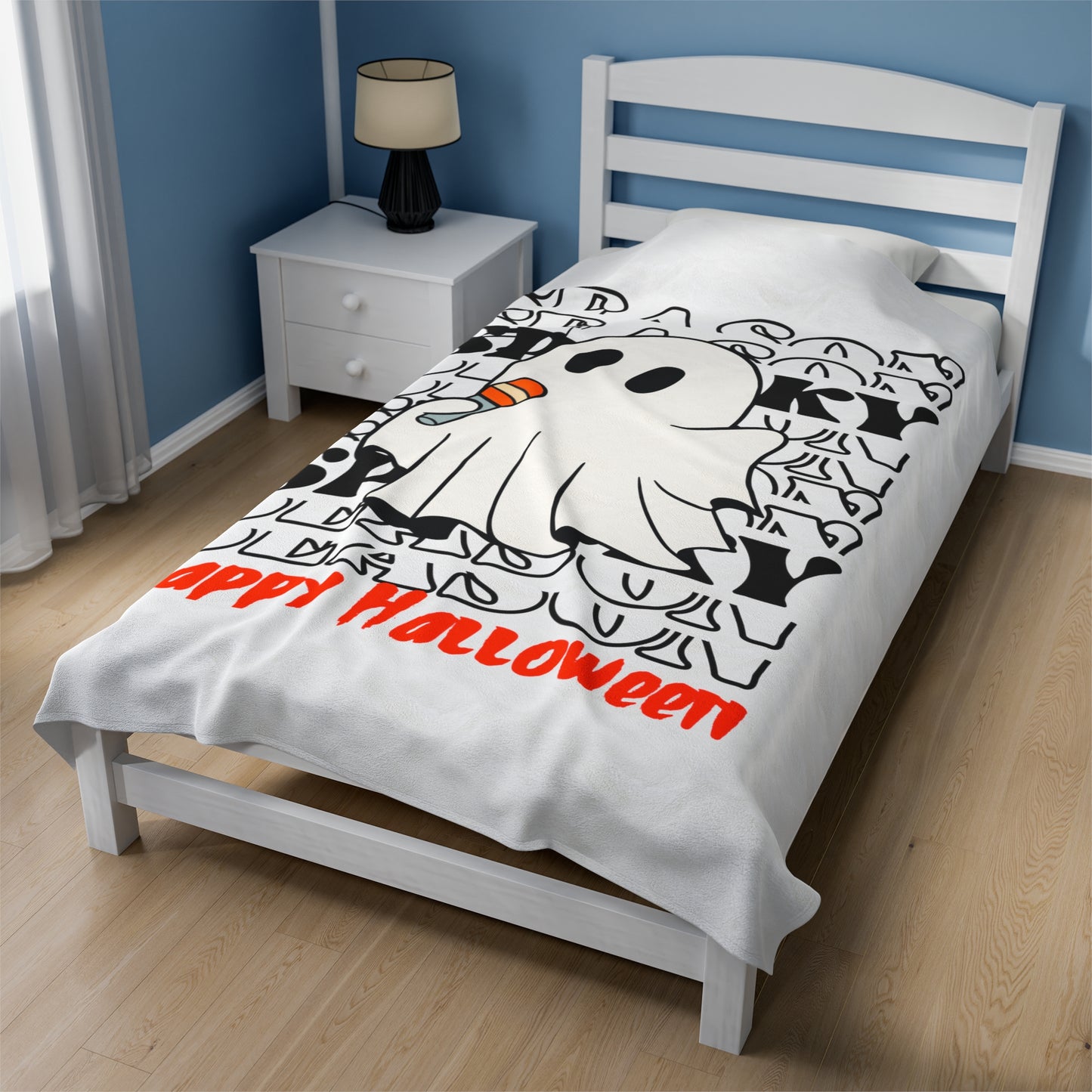 Couverture en peluche en velours - Halloween - Petit Fantôme - 06