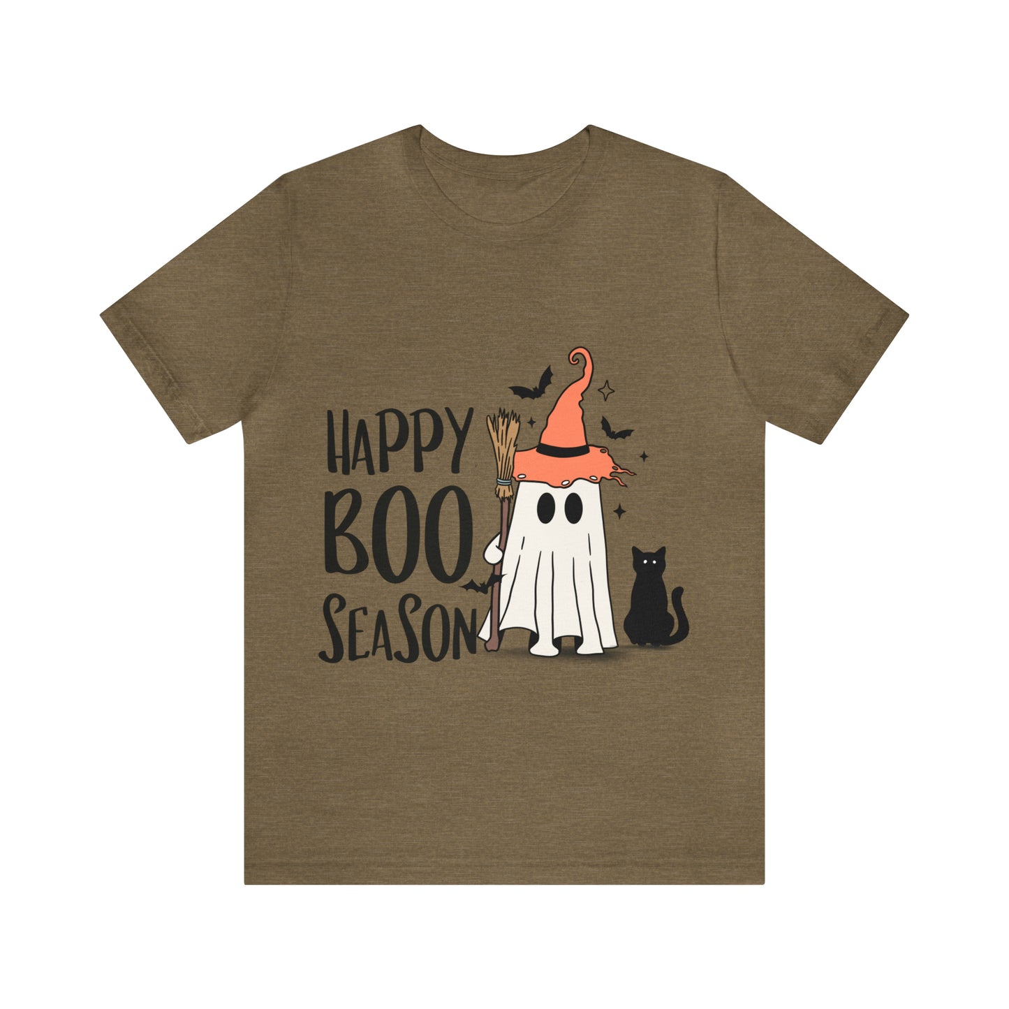 Tee-shirt à manches courtes en jersey unisexe - Halloween - Petit Fantôme - 22