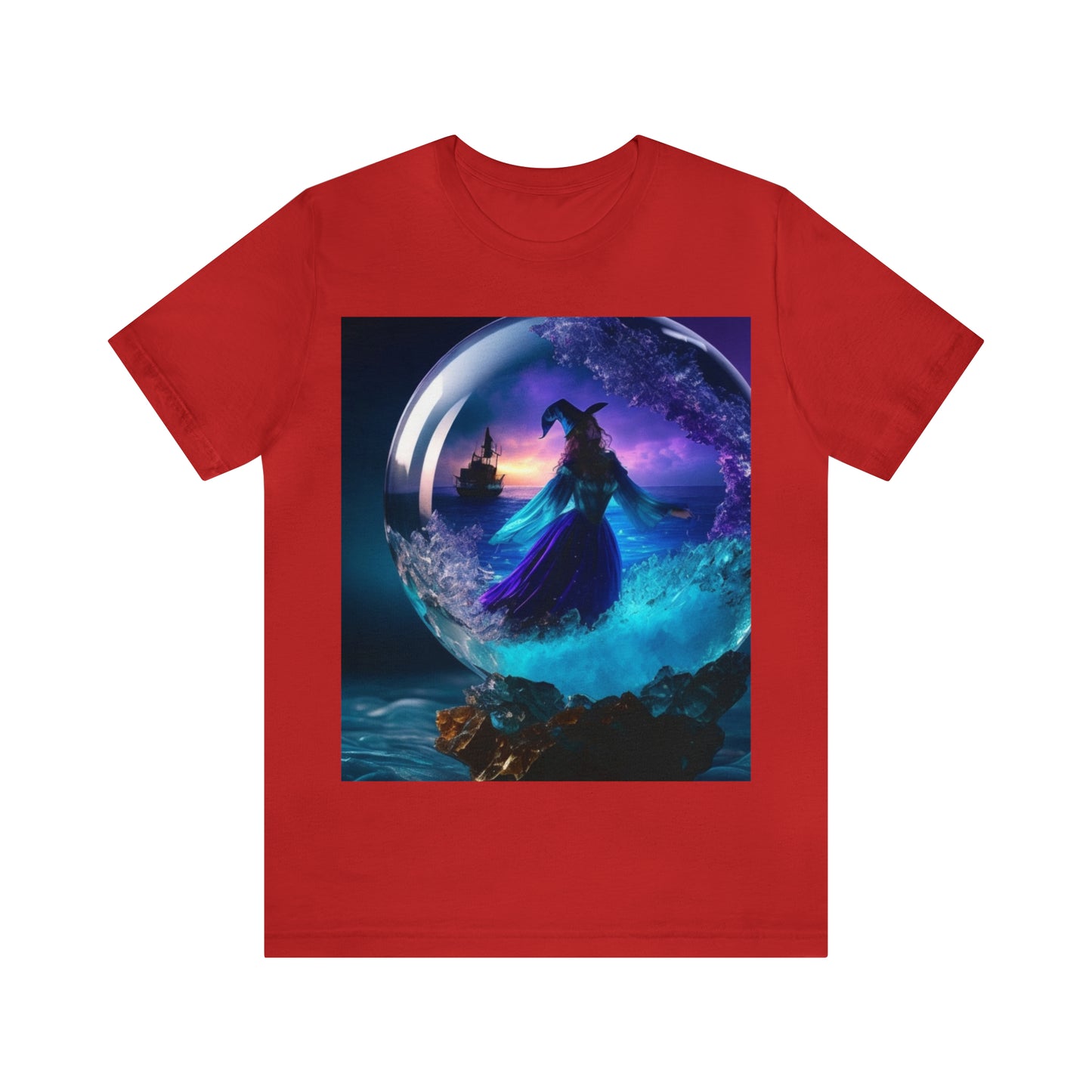 Camiseta de manga corta unisex Jersey - Halloween Witch AI - 01