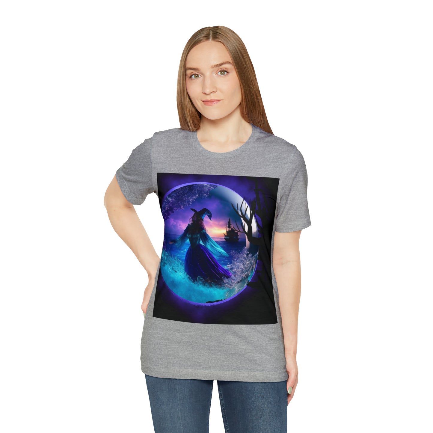 Camiseta de manga corta unisex Jersey - Halloween Witch AI - 02
