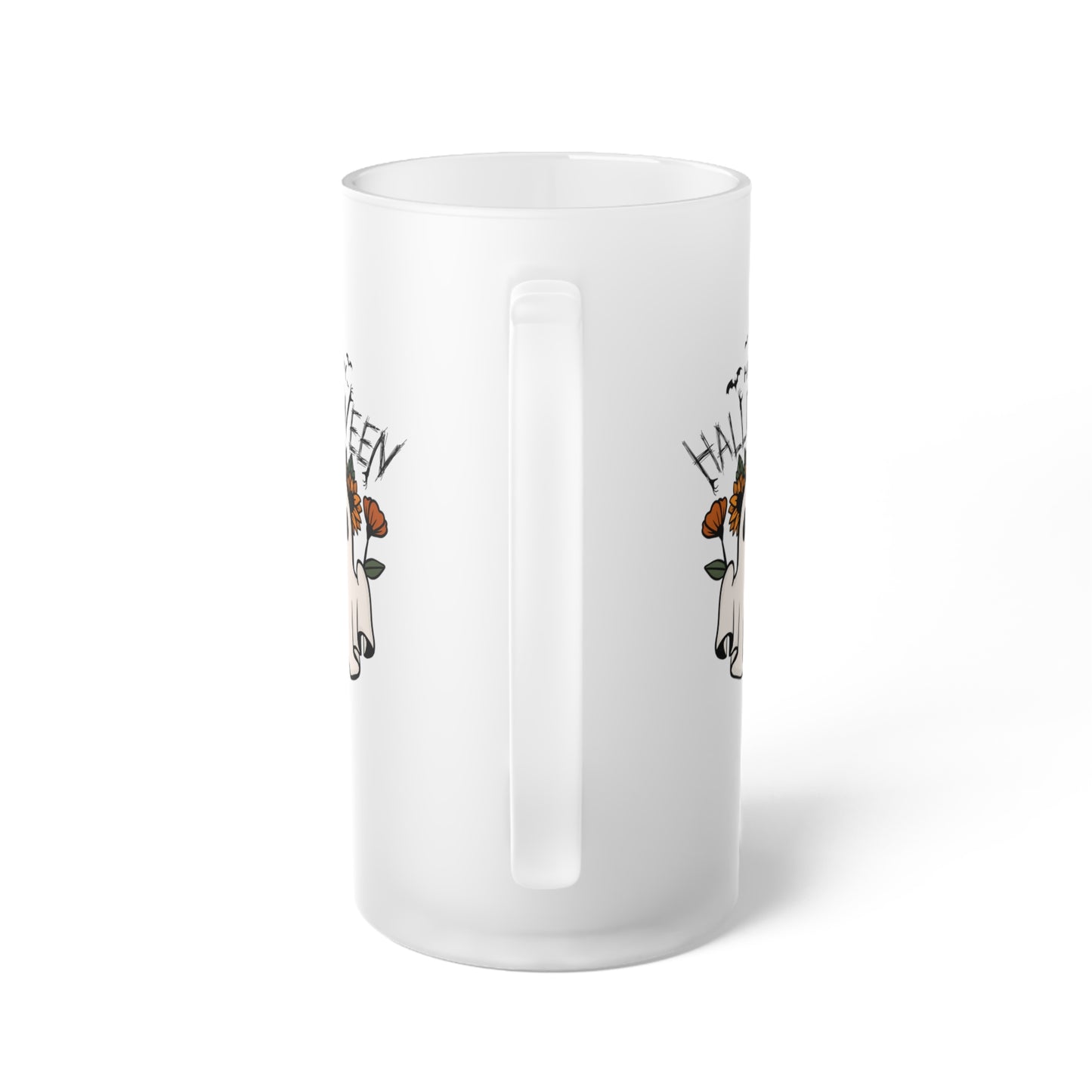 Chope à bière en verre dépoli - Halloween - Petit Fantôme - 03
