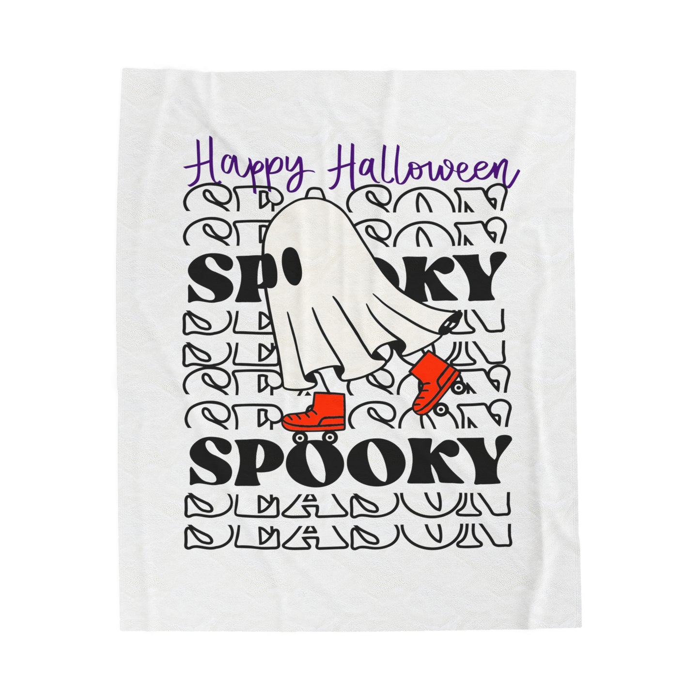 Couverture en Peluche Velours - Halloween - Petit Fantôme - 10