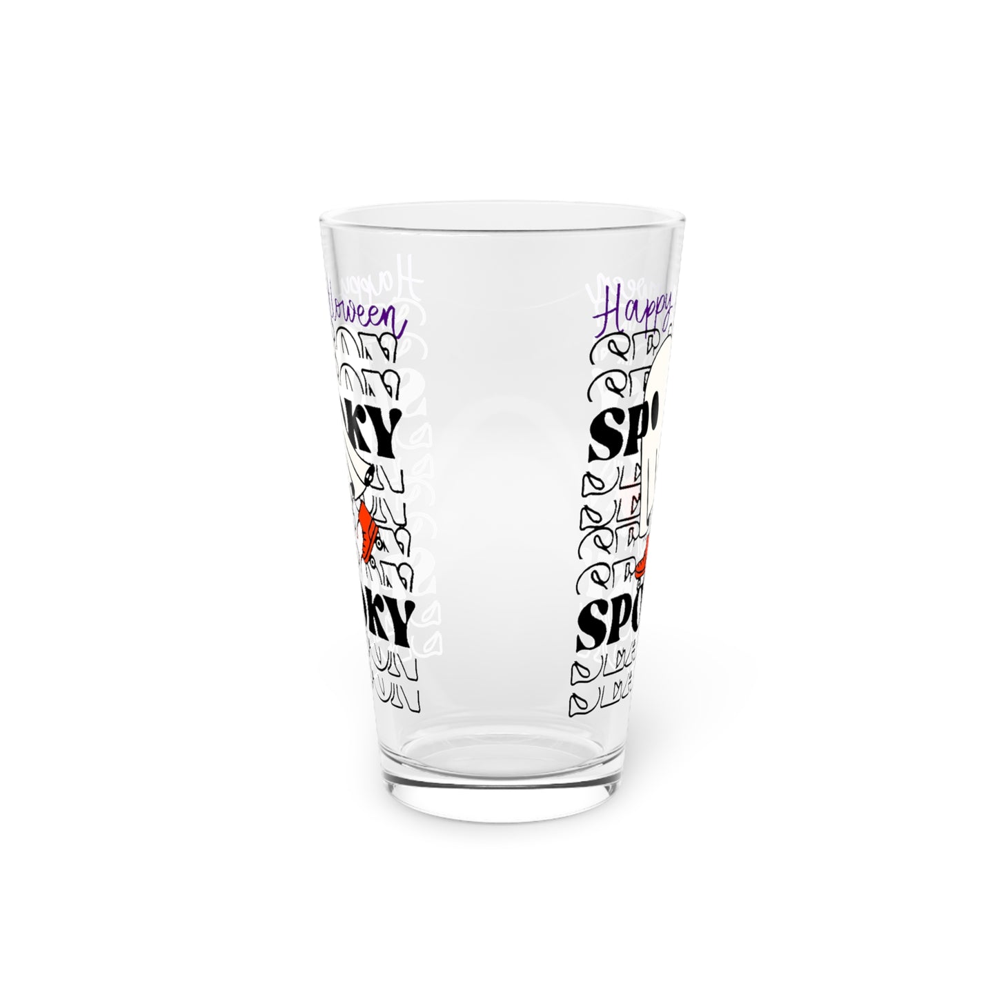 Vaso de pinta, 16 oz - Halloween - Pequeño fantasma - 10