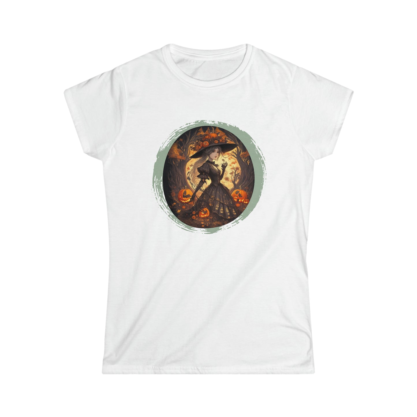 Camiseta Softstyle para mujer - Halloween - Miss Bruja - 01