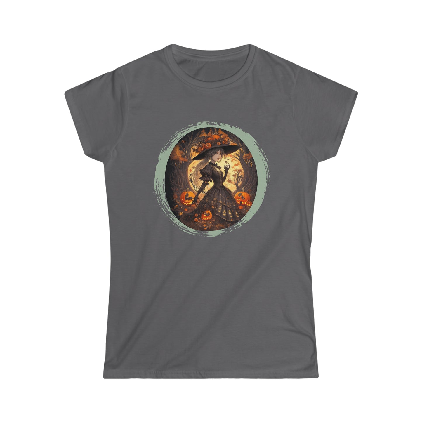 Camiseta Softstyle para mujer - Halloween - Miss Bruja - 01