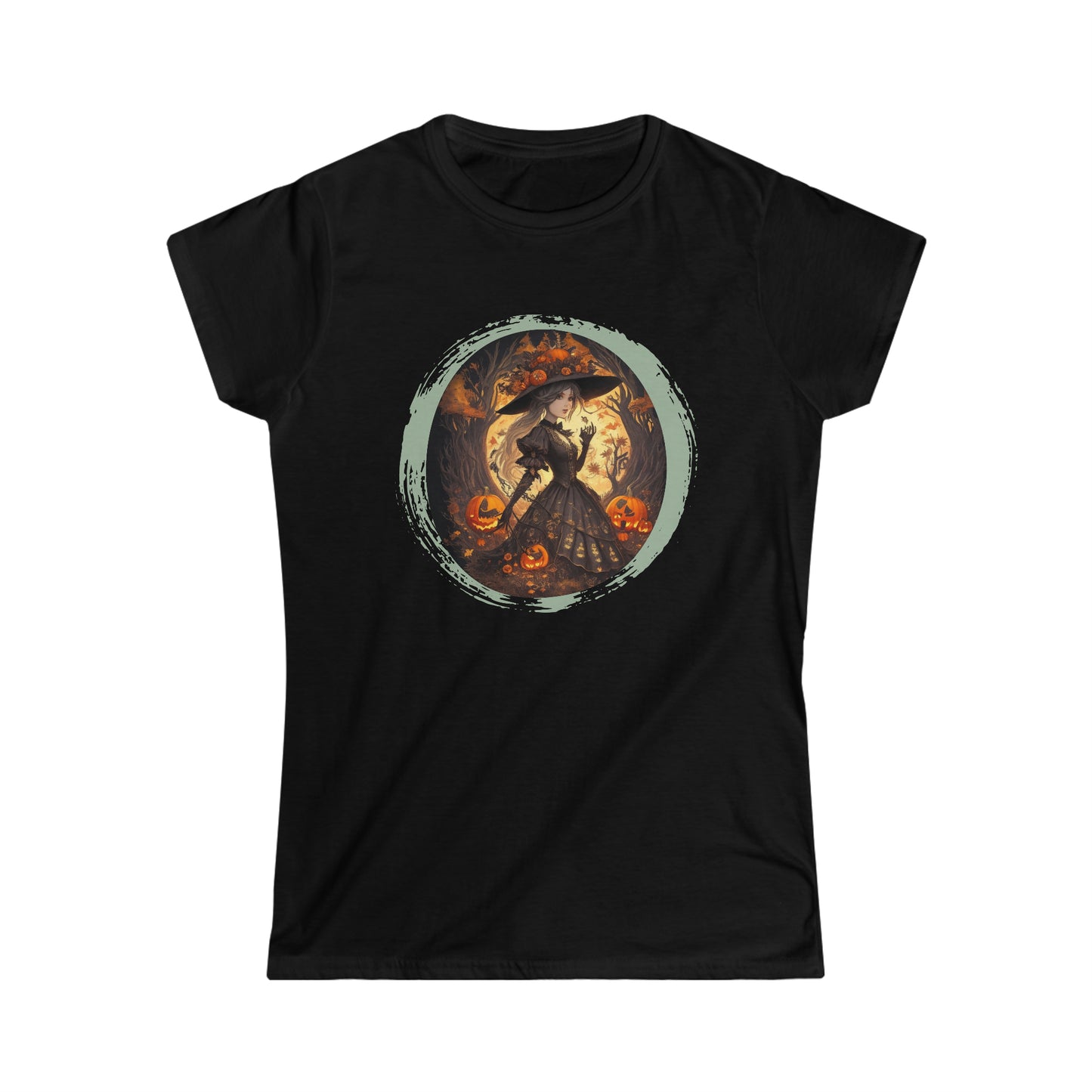 Camiseta Softstyle para mujer - Halloween - Miss Bruja - 01