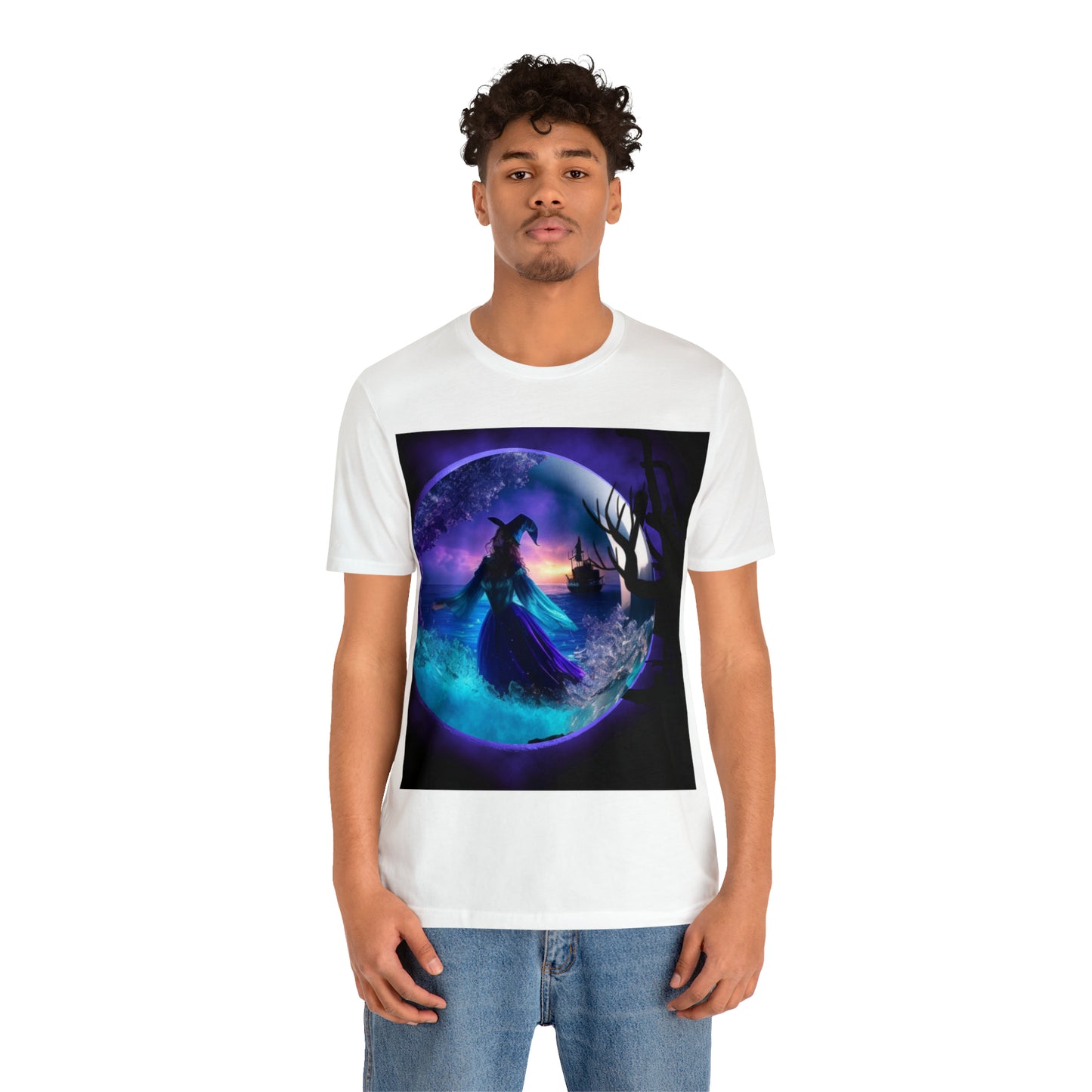 Camiseta de manga corta unisex Jersey - Halloween Witch AI - 02