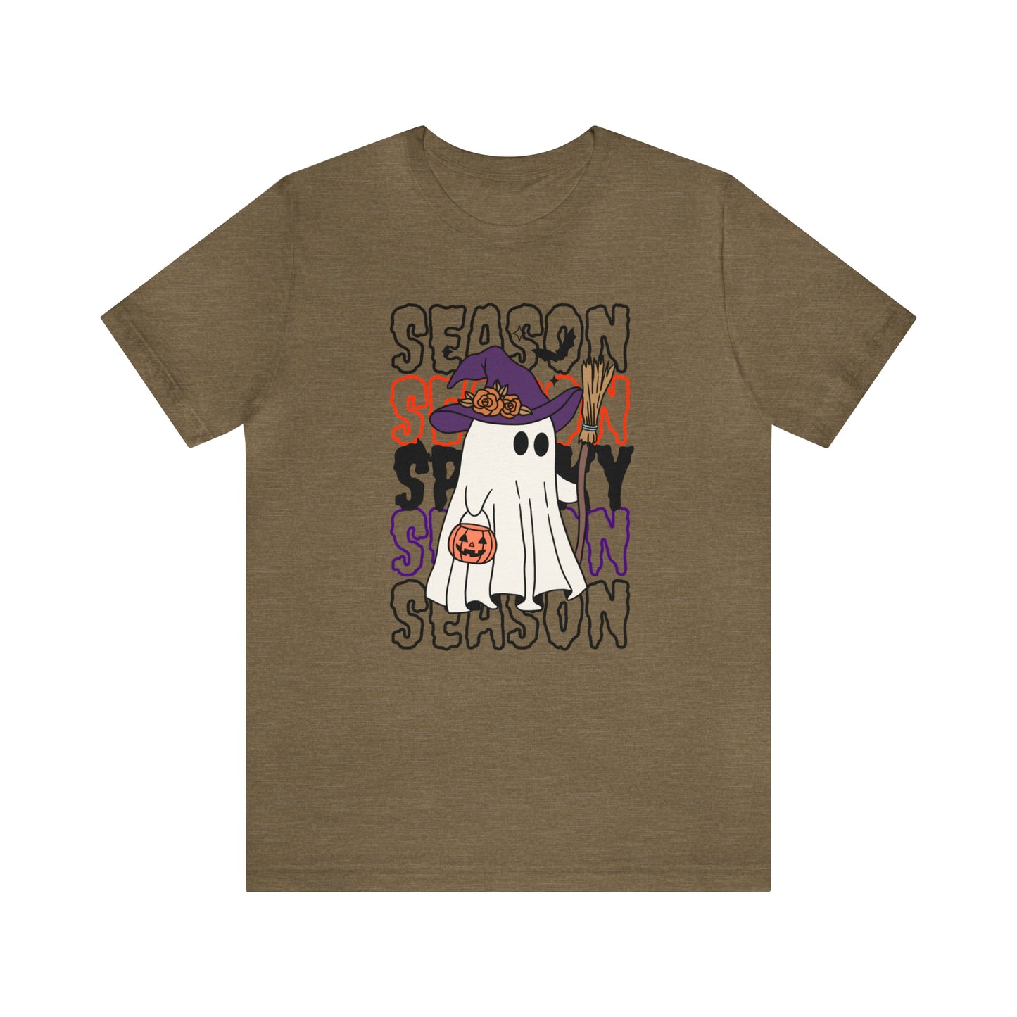 Camiseta de manga corta de jersey unisex - Halloween - Pequeño fantasma - 13