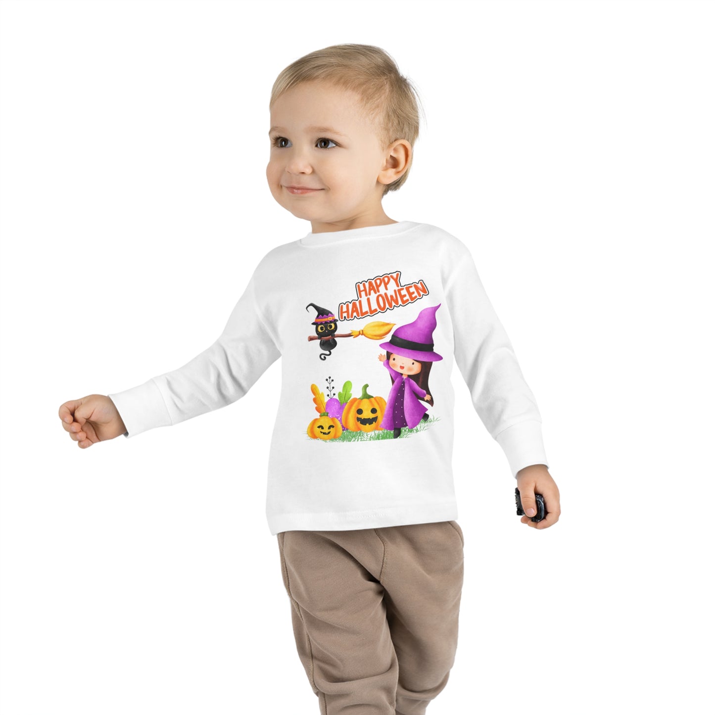 Tee-shirt à manches longues pour tout-petits - Halloween - Jeune sorcière - 02