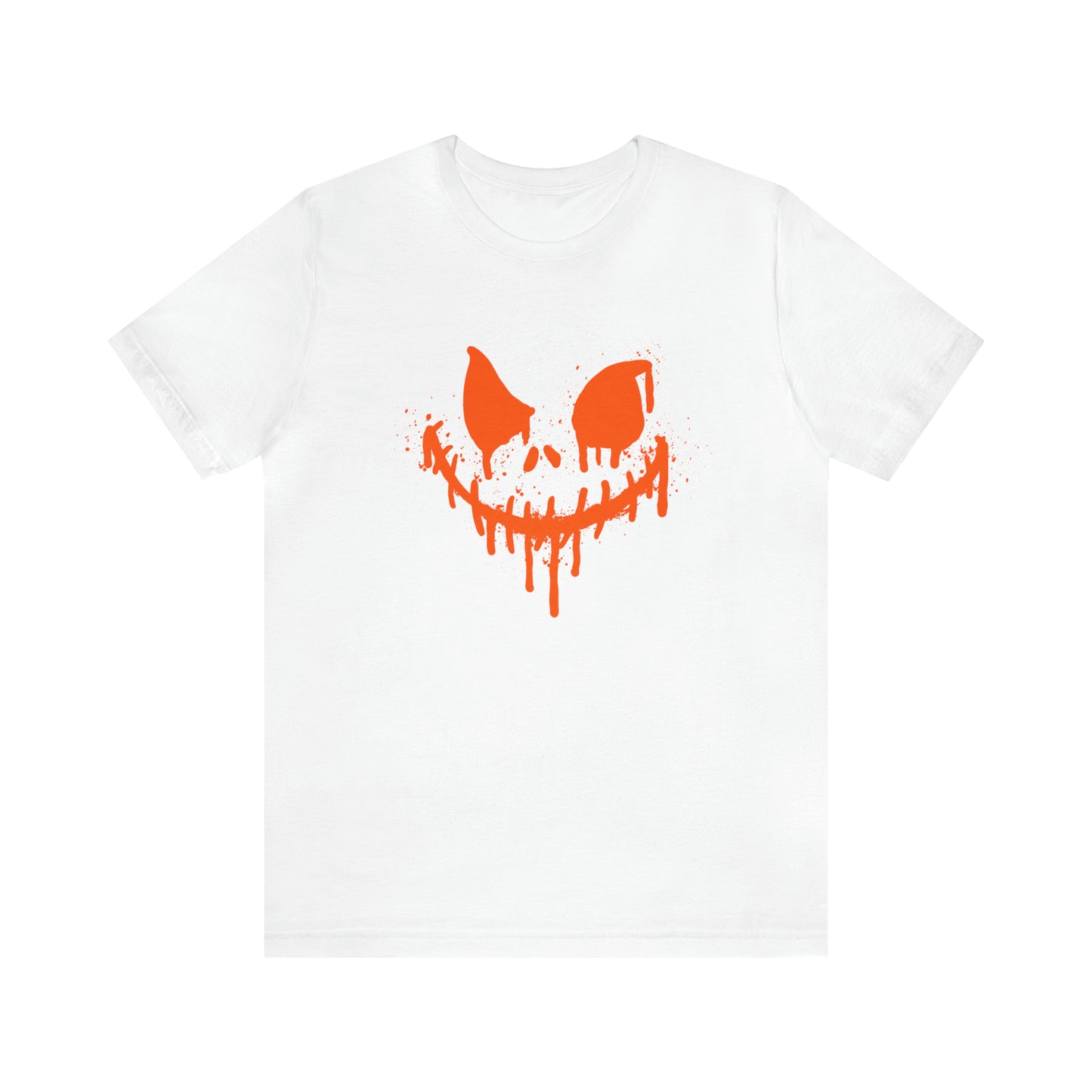 Camiseta de manga corta Unisex Jersey - Cara de terror de Halloween - 01