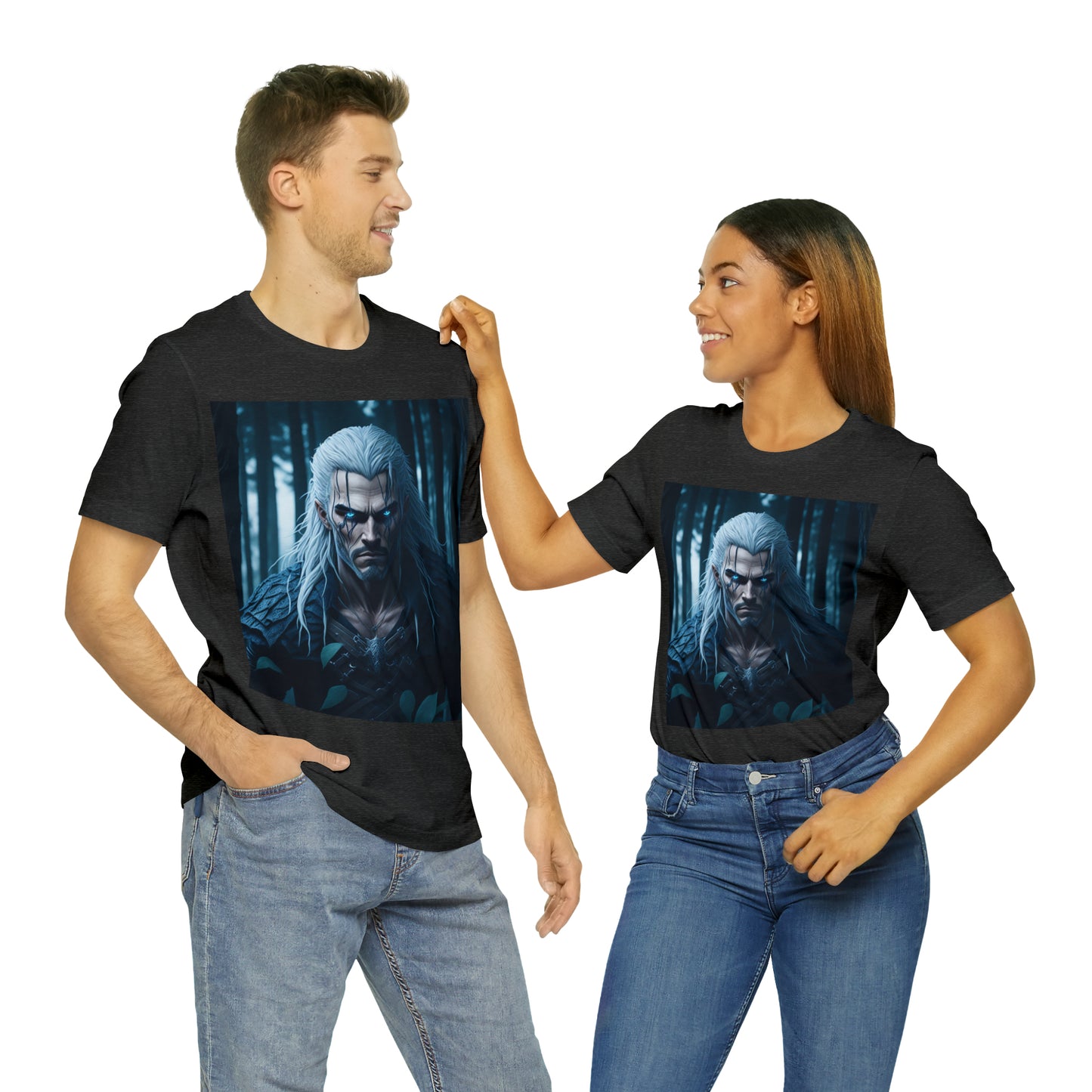 Camiseta de manga corta Unisex Jersey - Halloween Witch man AI - 02