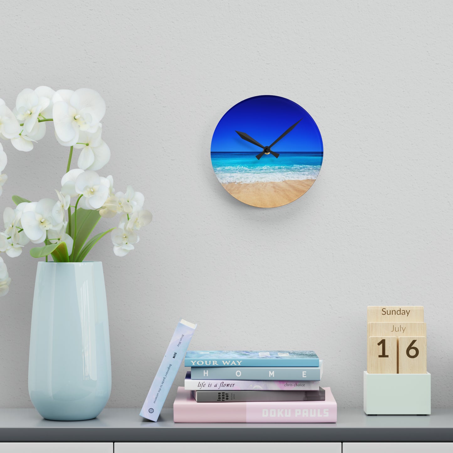 Reloj de pared acrílico - Playa