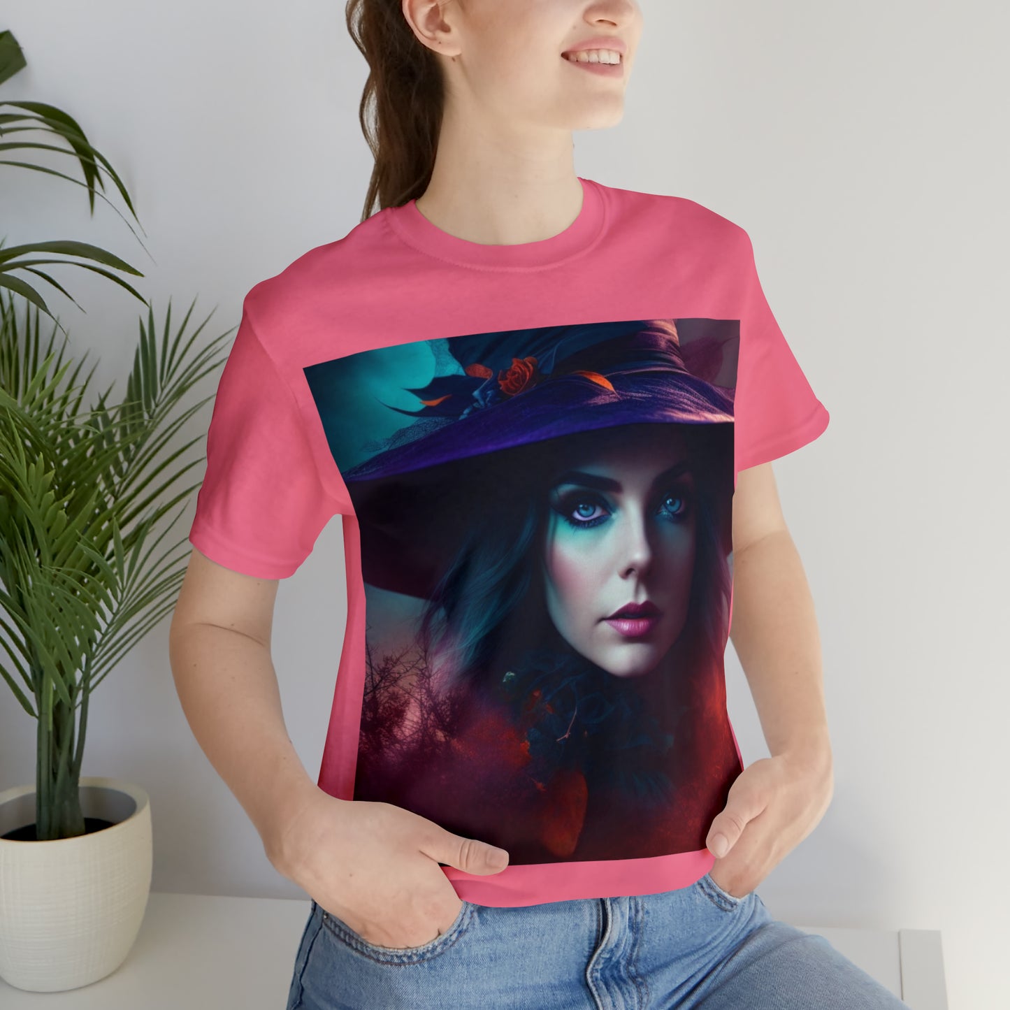 Camiseta de manga corta unisex Jersey - Halloween Witch AI - 08