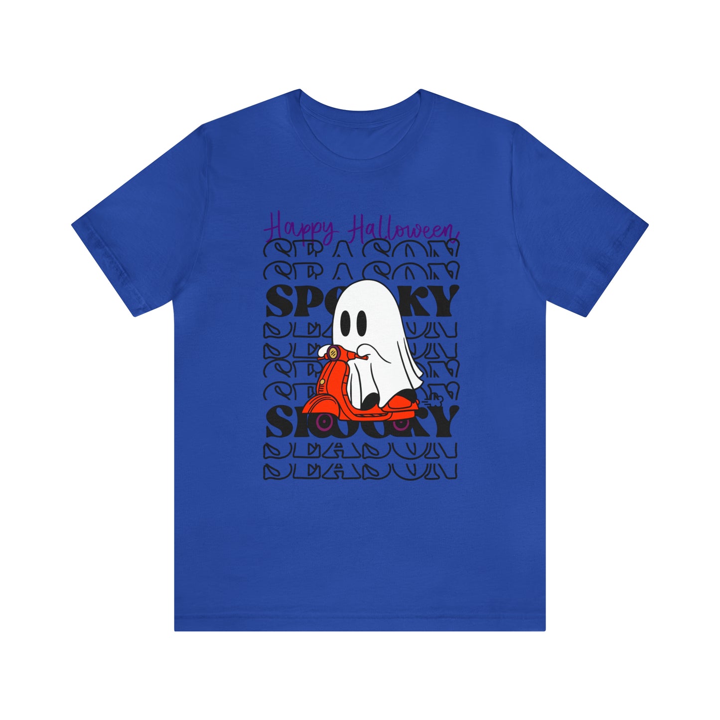Tee-shirt à manches courtes en jersey unisexe - Halloween - Petit Fantôme - 09
