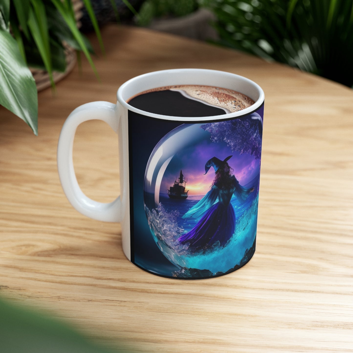 Taza de Cerámica 11oz - Bruja de Halloween AI - 01