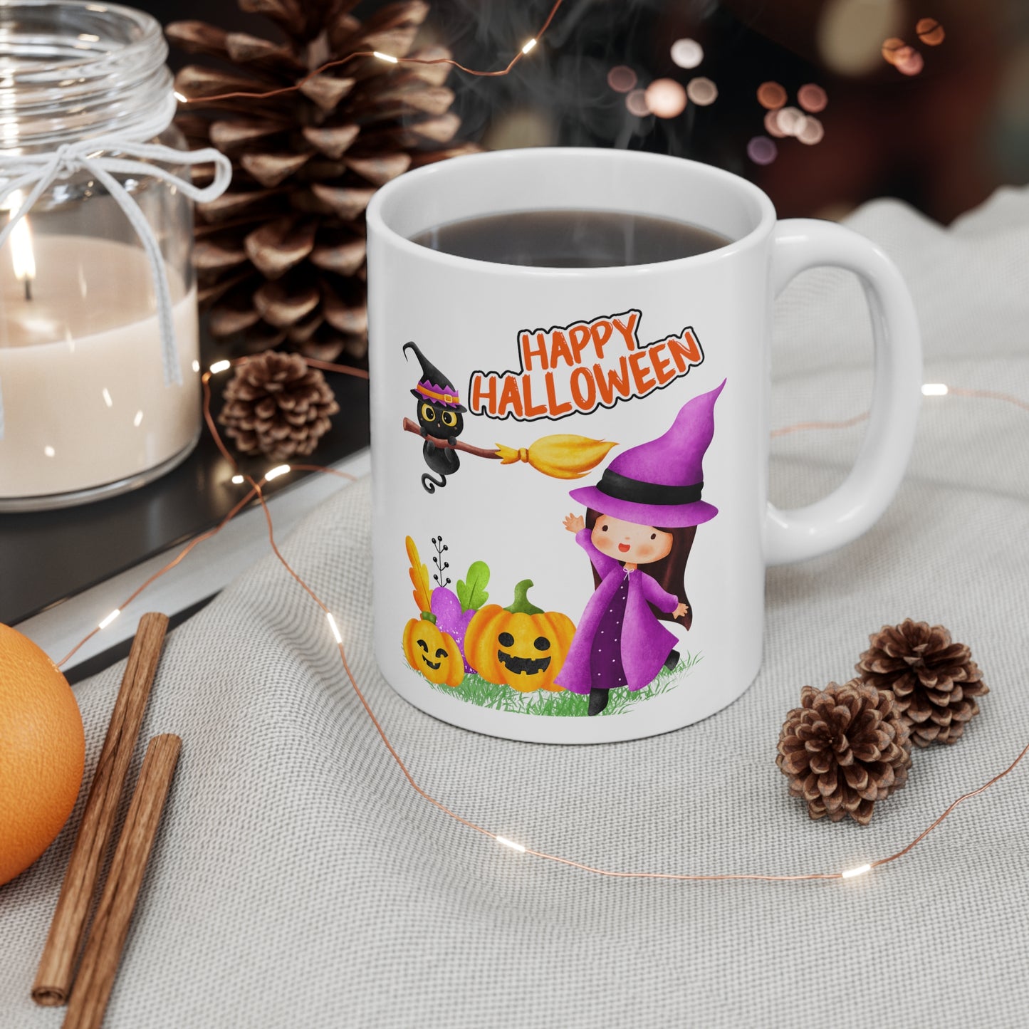 Mug en céramique 11oz - Halloween - Jeune sorcière - 02