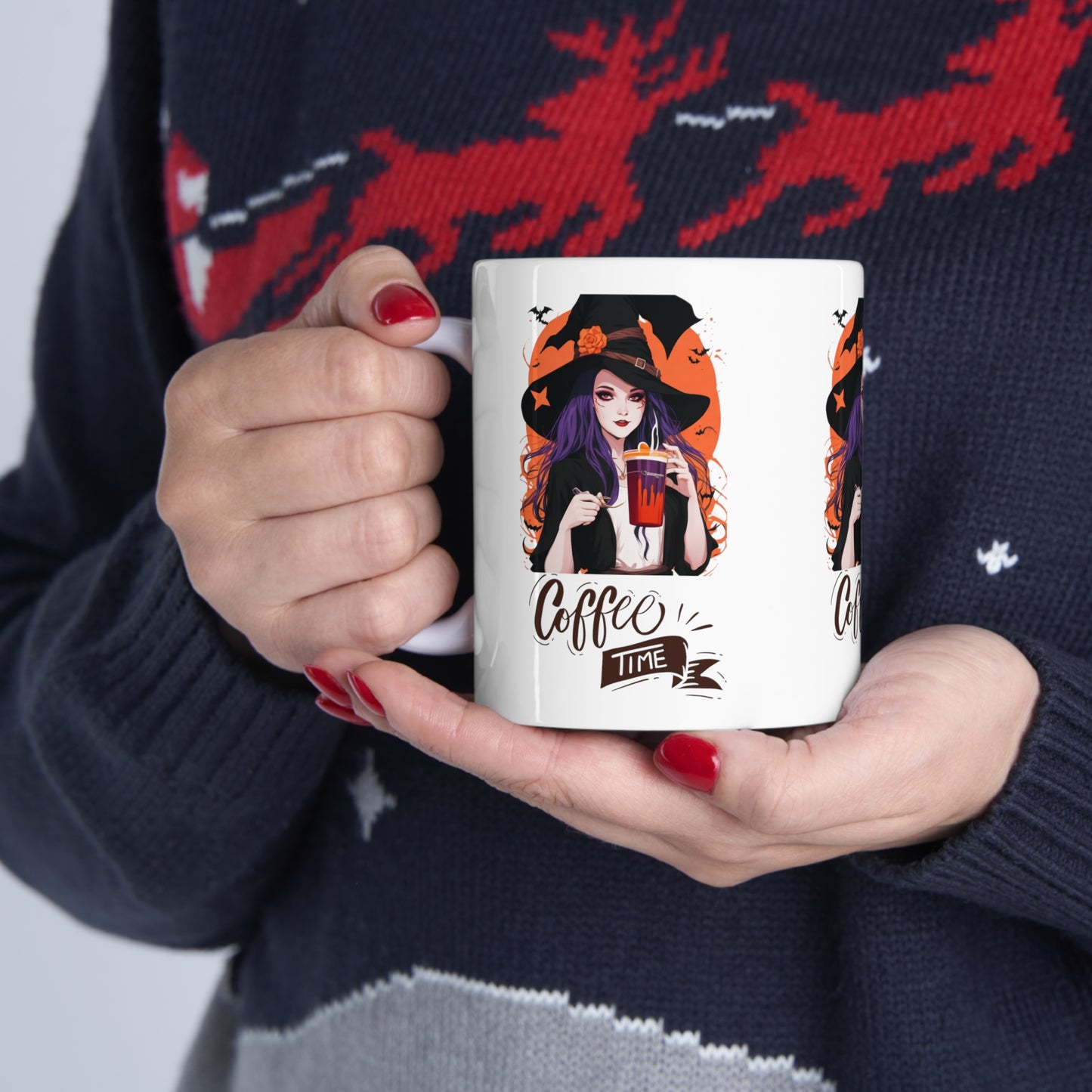 Mug en céramique 11oz - Sorcière d'Halloween - 03