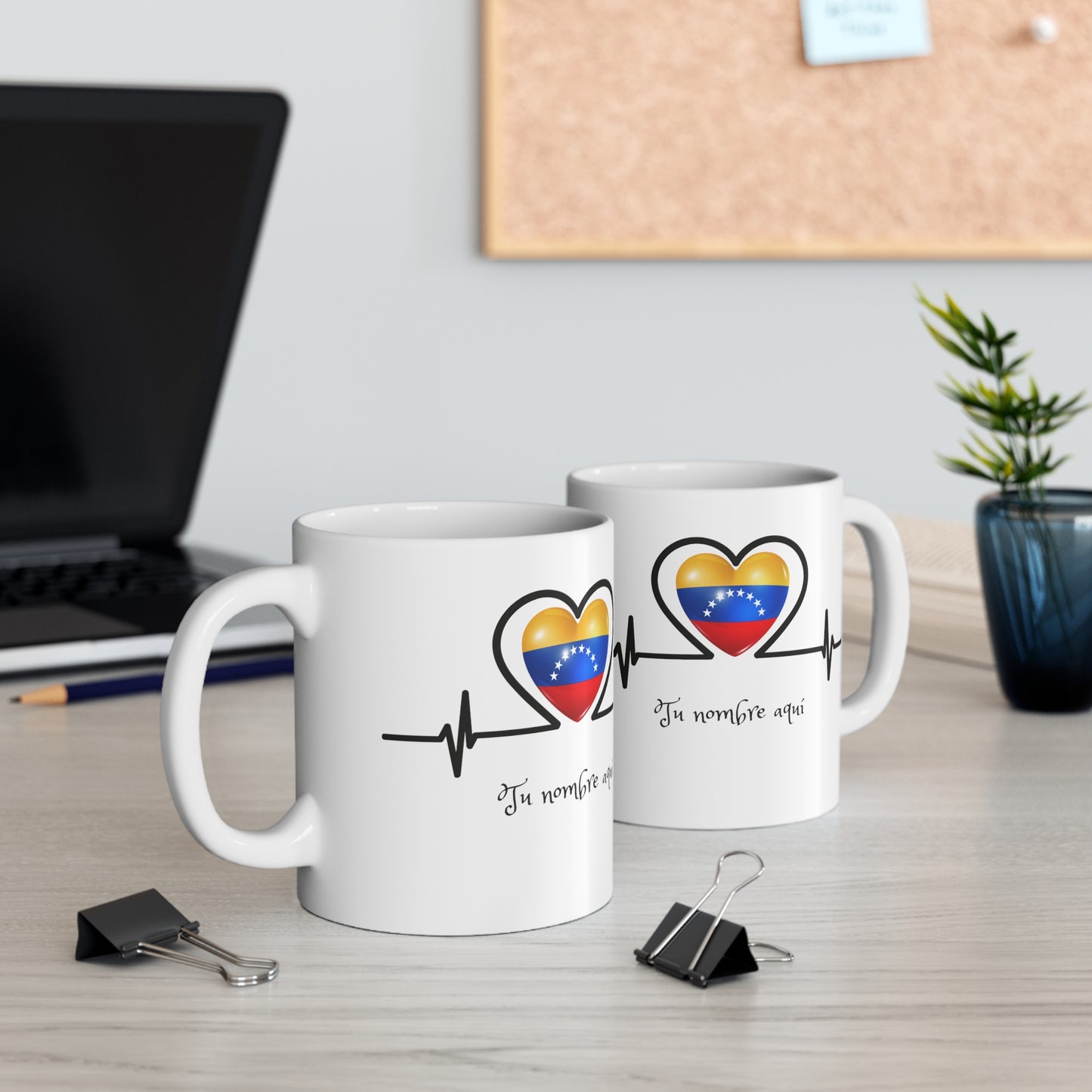 Taza de Cerámica 11 oz - Personalizada - Bandera de Venezuela