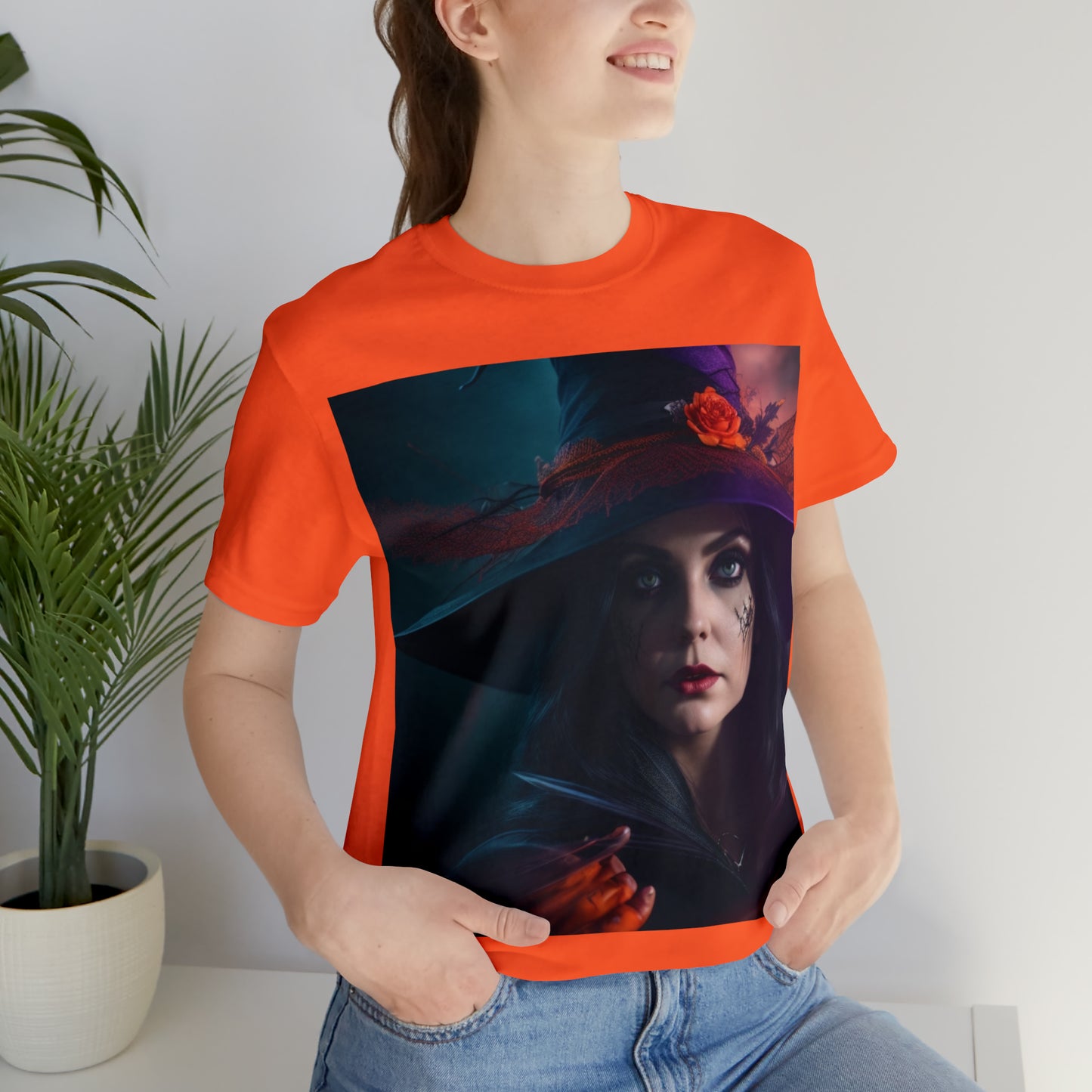 Camiseta de manga corta unisex Jersey - Halloween Witch AI - 06