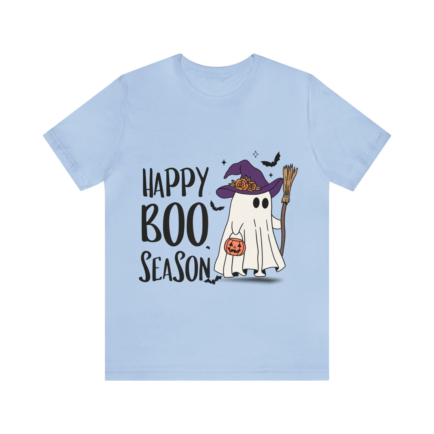 Tee-shirt à manches courtes en jersey unisexe - Halloween - Petit Fantôme - 21