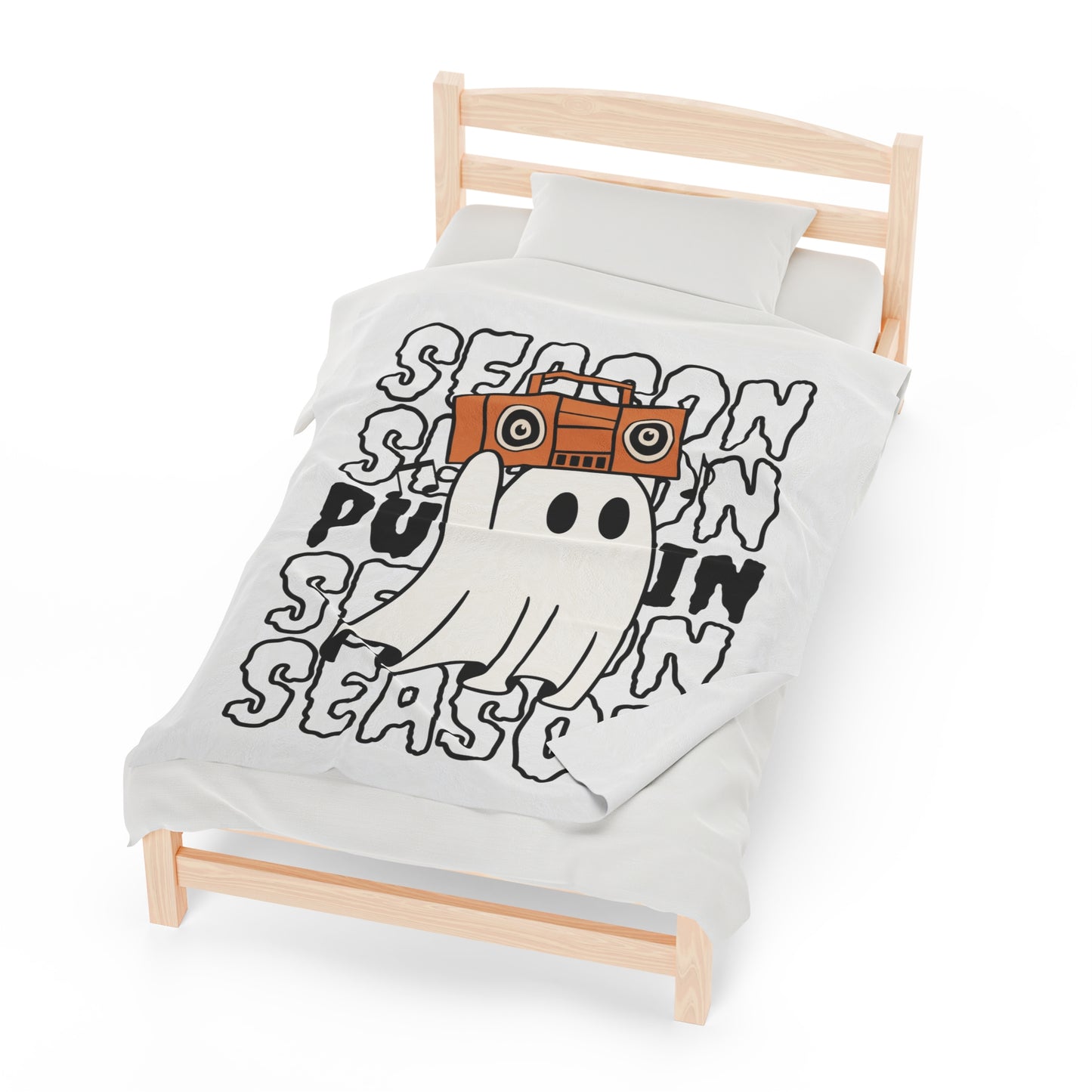 Couverture Peluche Velours - Halloween - Petit Fantôme - 15