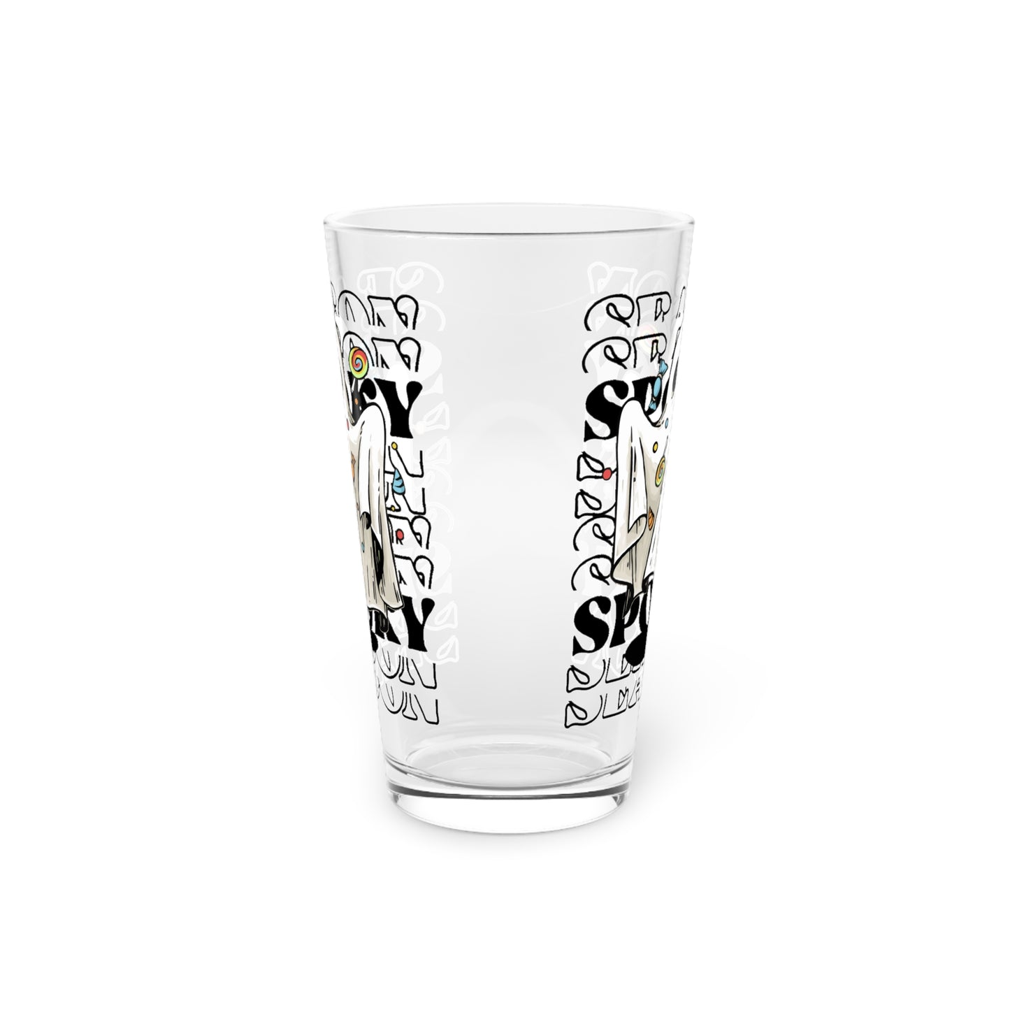Vaso de pinta, 16 oz - Halloween - Pequeño fantasma - 05