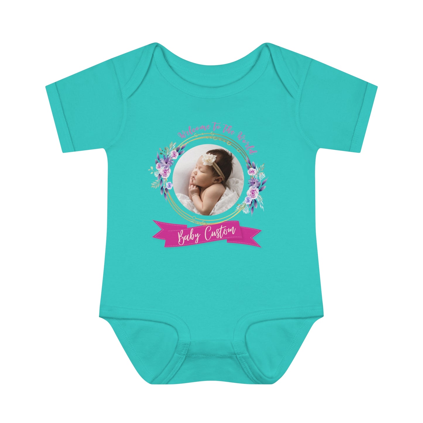 Body de costilla para bebé infantil - Bebé de bienvenida - Personalizado - 01