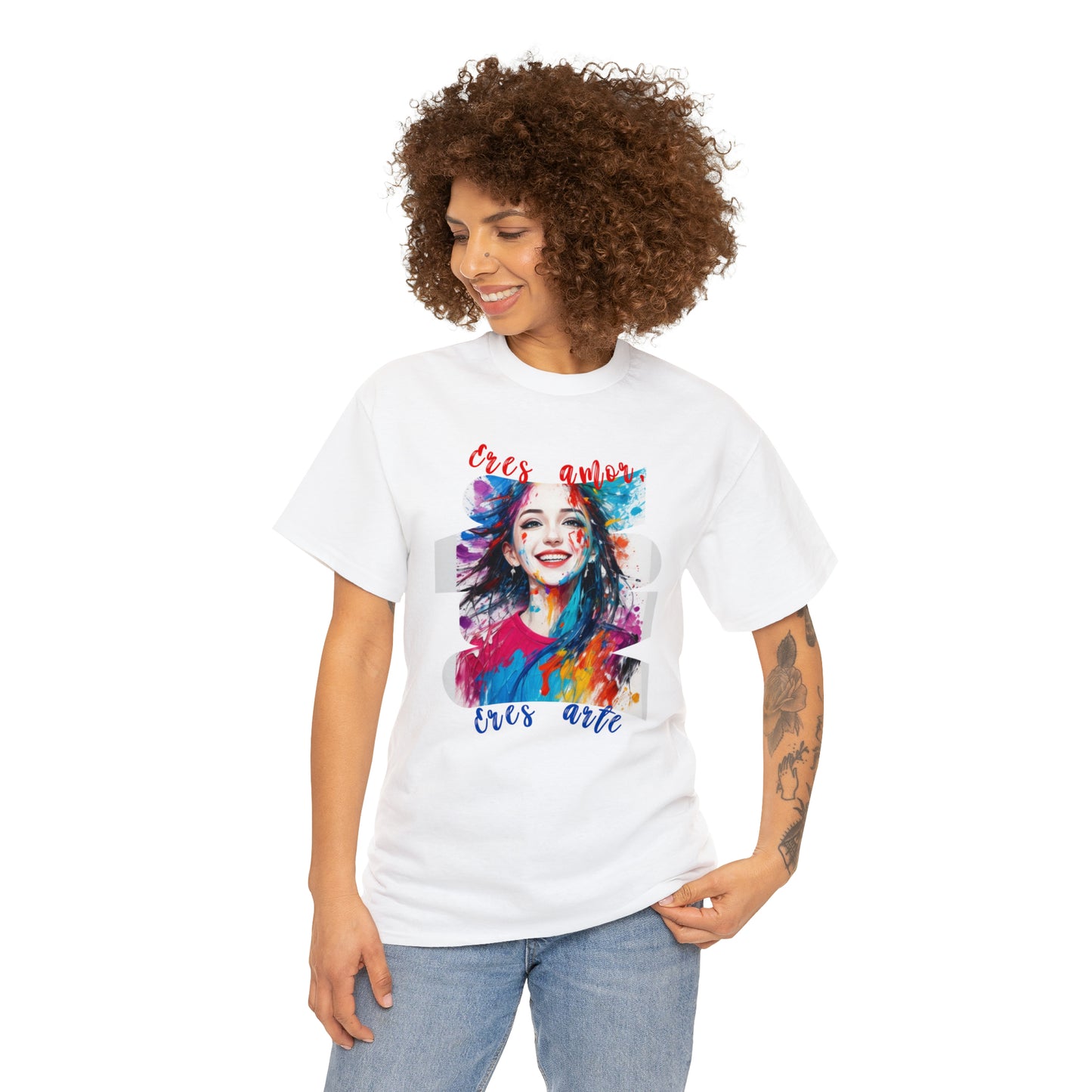 Camiseta unisex de algodón pesado - Amor y libertad - 05