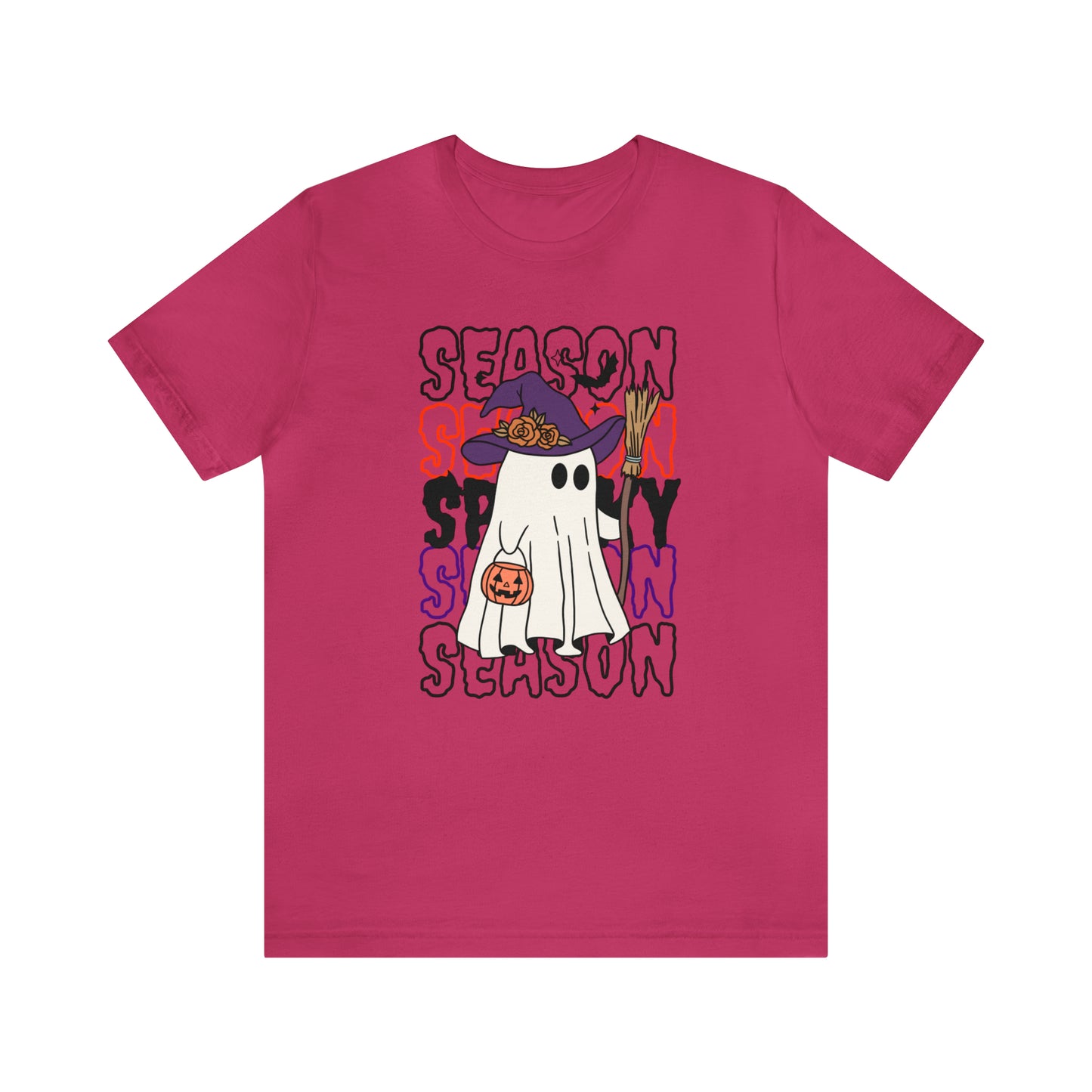 Camiseta de manga corta de jersey unisex - Halloween - Pequeño fantasma - 13