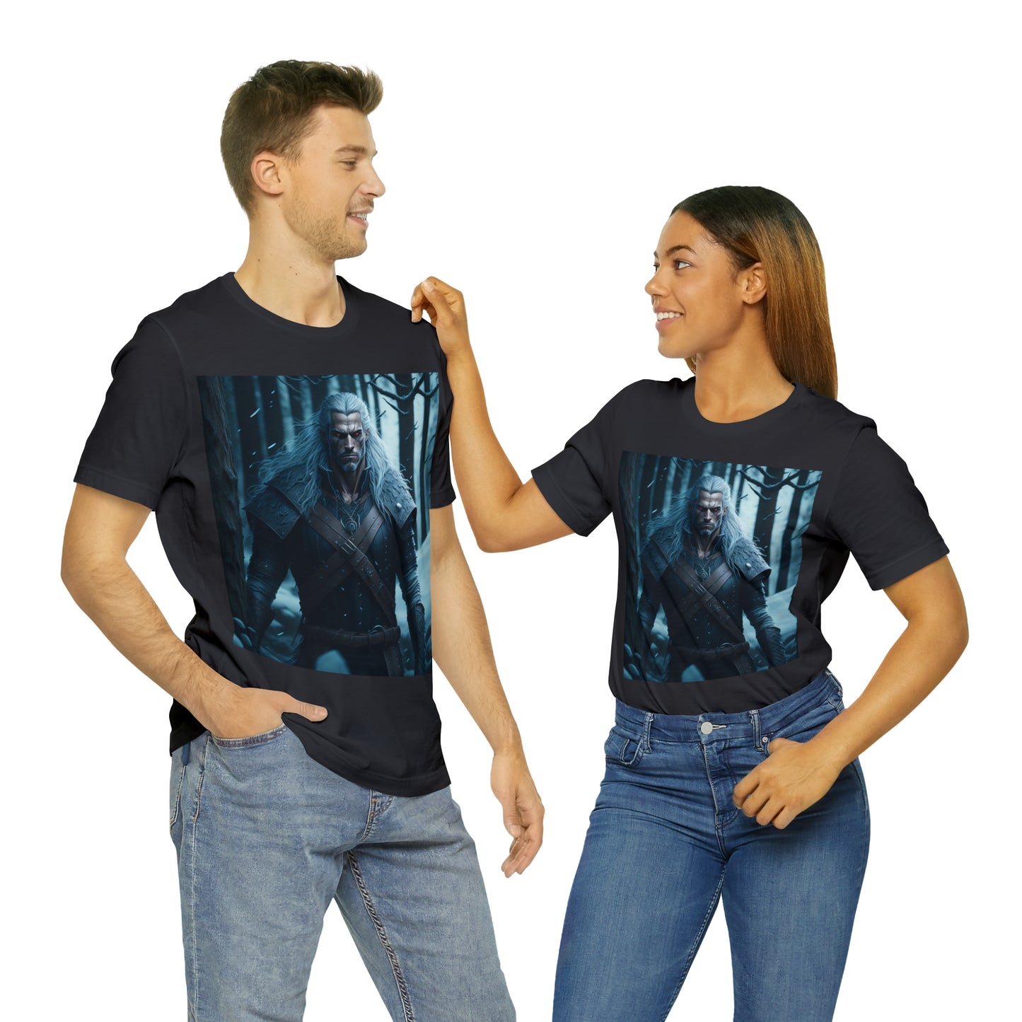 Camiseta de manga corta Unisex Jersey - Halloween Witch man AI - 01