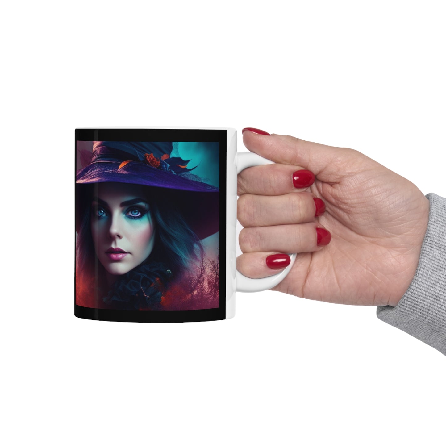 Taza de Cerámica 11oz - Bruja de Halloween AI - 08