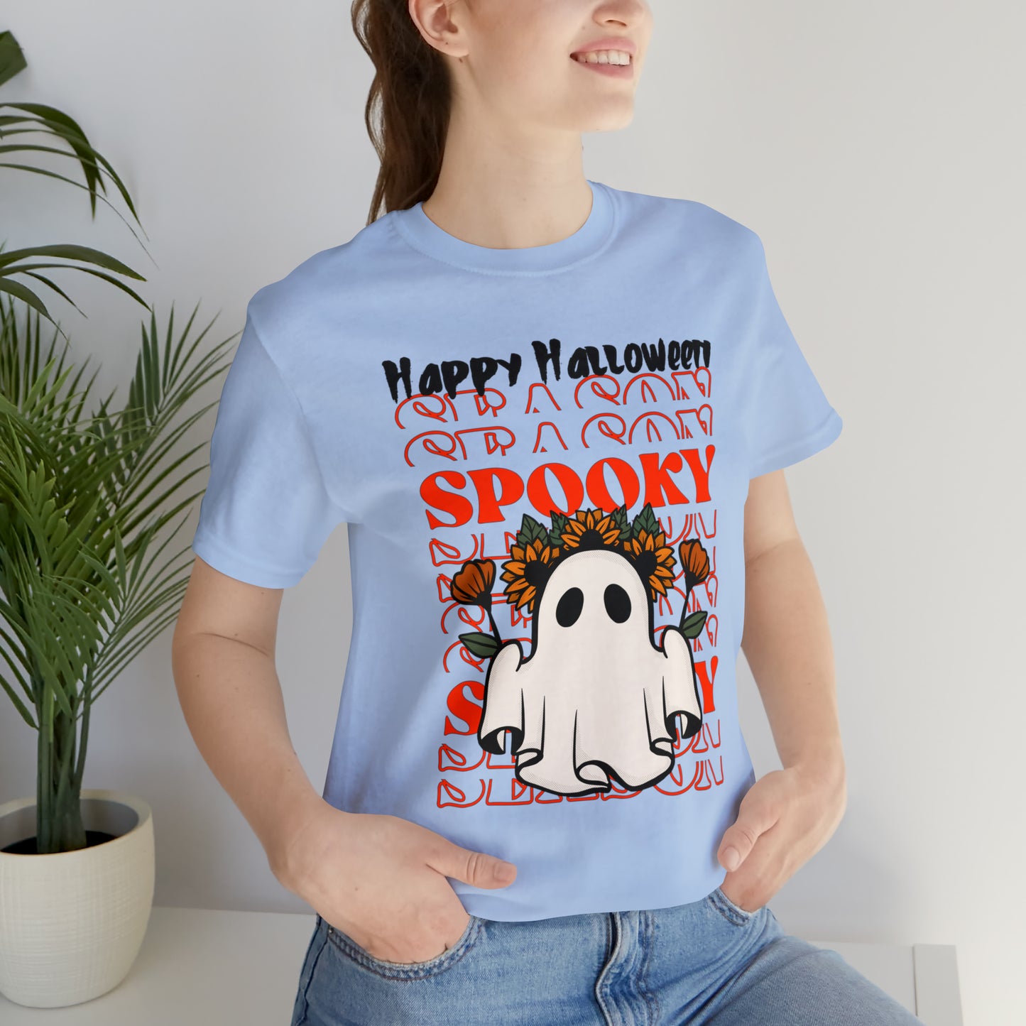 Camiseta de manga corta Unisex Jersey - Halloween - Pequeño Fantasma - 11