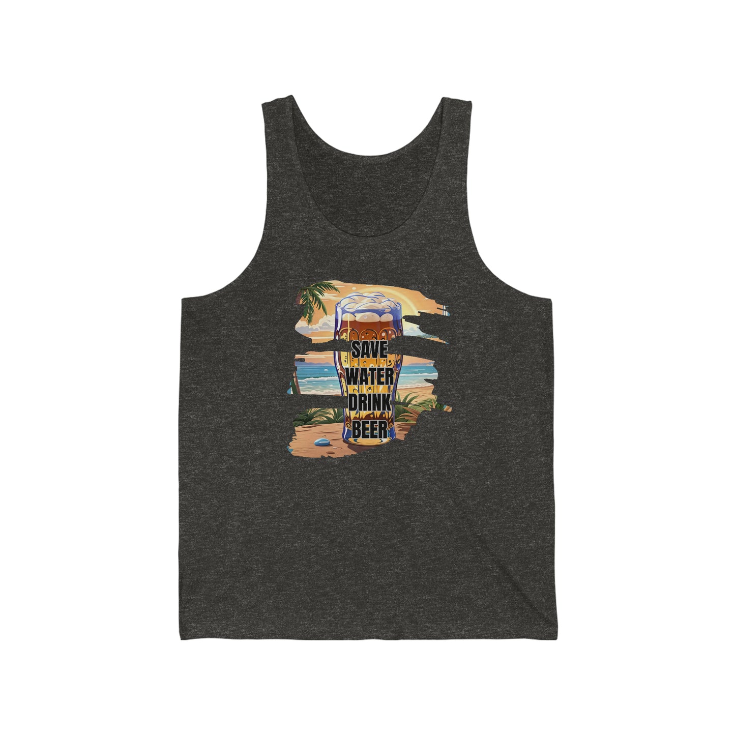 Unisex Jersey Tank - Glass of beer