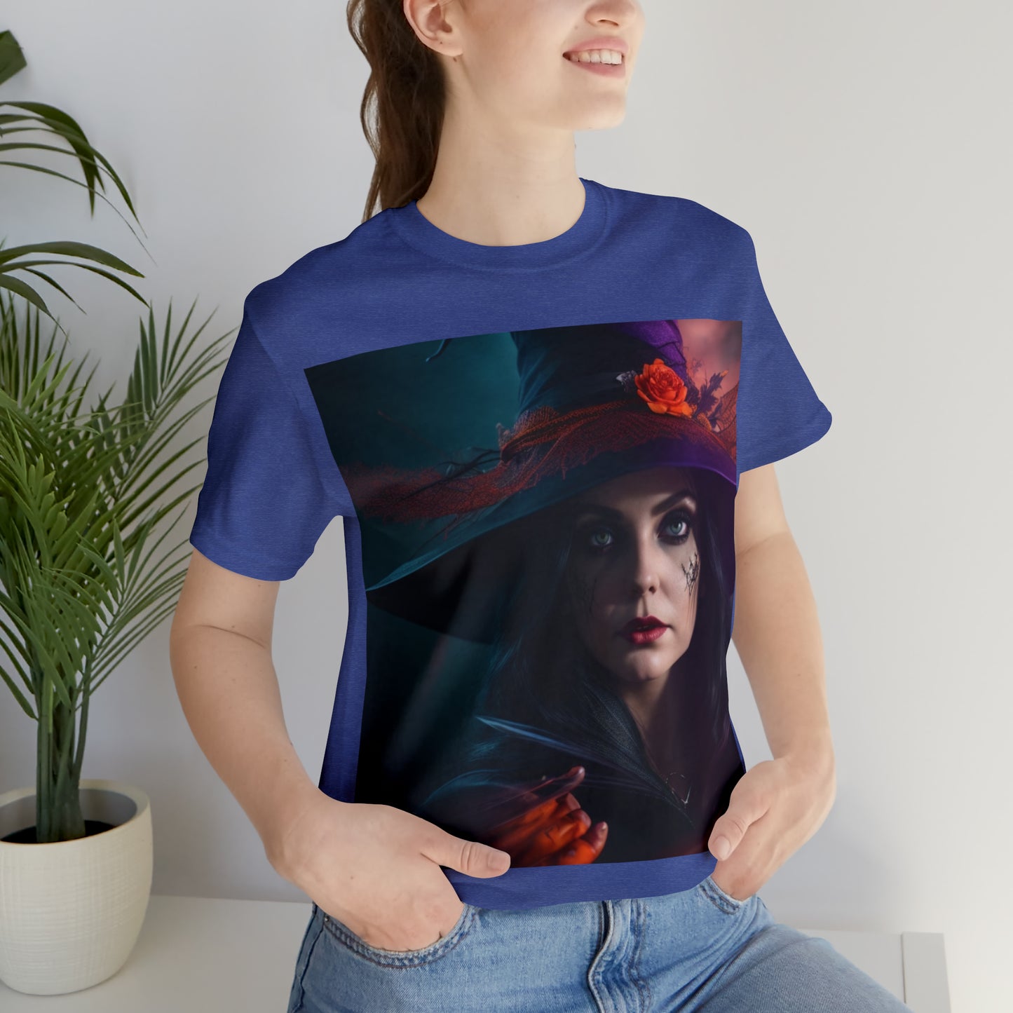 Camiseta de manga corta unisex Jersey - Halloween Witch AI - 06