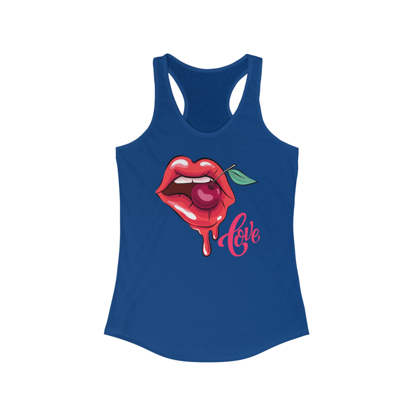 Camiseta sin mangas ideal con espalda cruzada para mujer - Labios de amor - 01