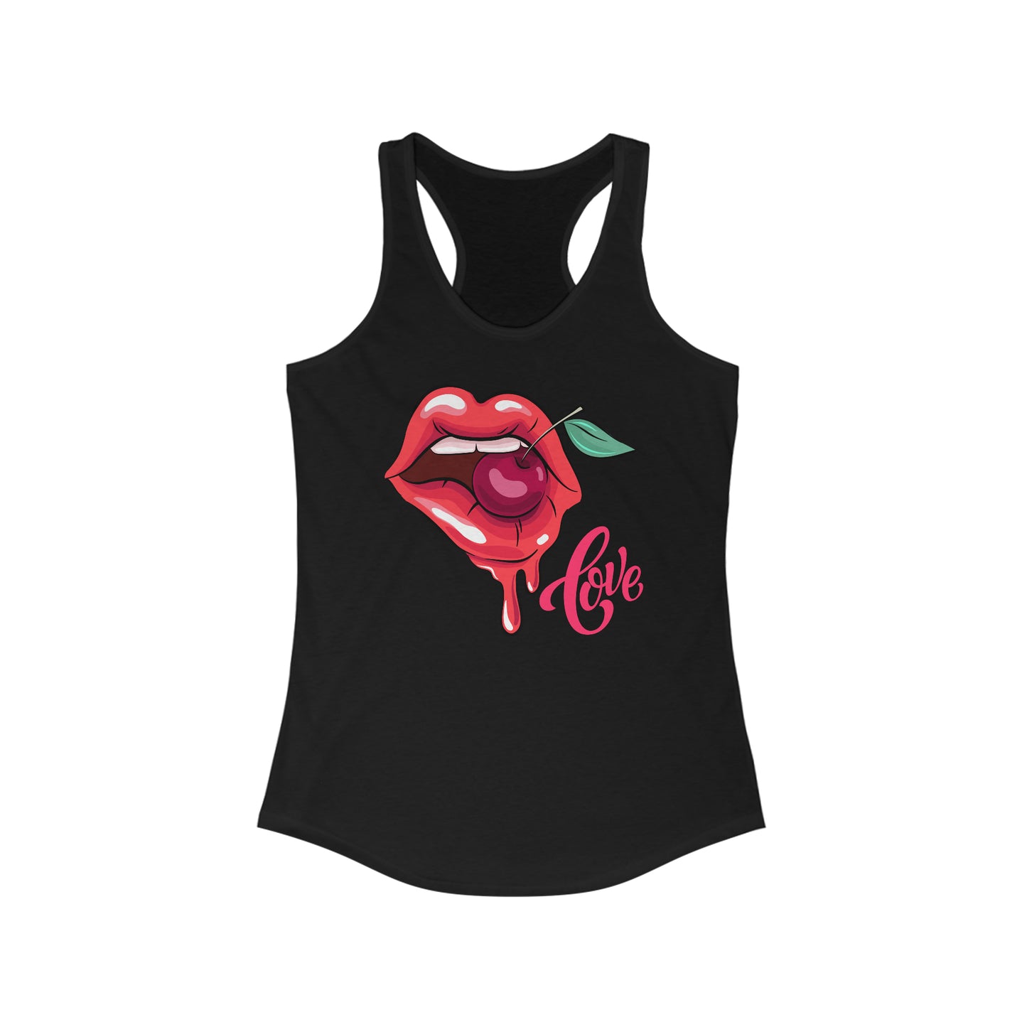 Camiseta sin mangas ideal con espalda cruzada para mujer - Labios de amor - 01