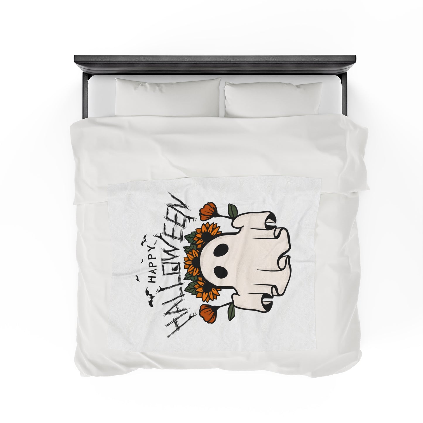Couverture en peluche en velours - Halloween - Petit Fantôme - 03