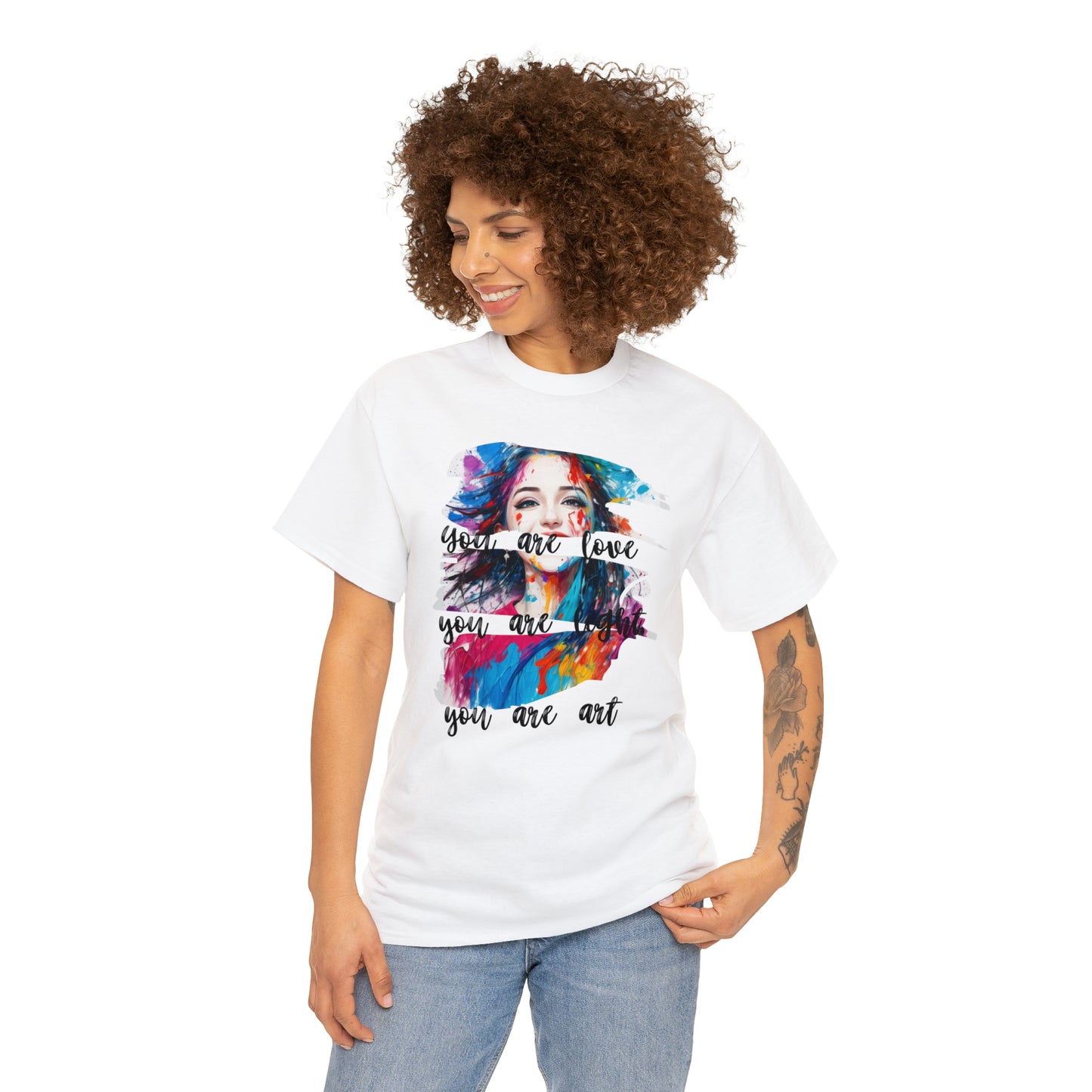 Camiseta unisex de algodón pesado - Amor y libertad - 03