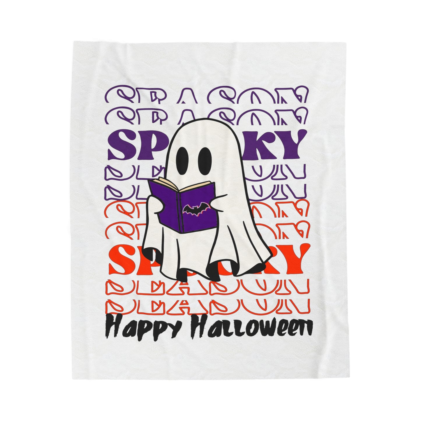 Couverture en peluche en velours - Halloween - Petit Fantôme - 07