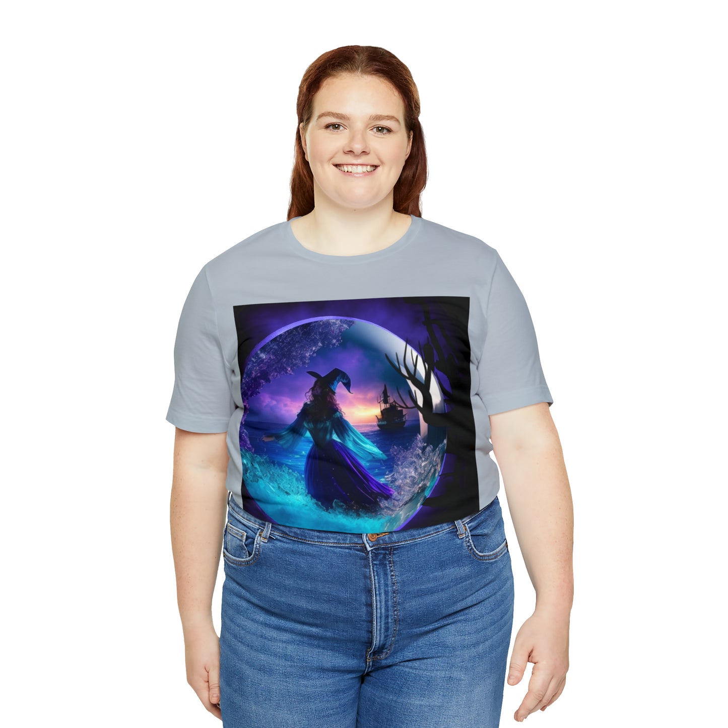 Camiseta de manga corta unisex Jersey - Halloween Witch AI - 02